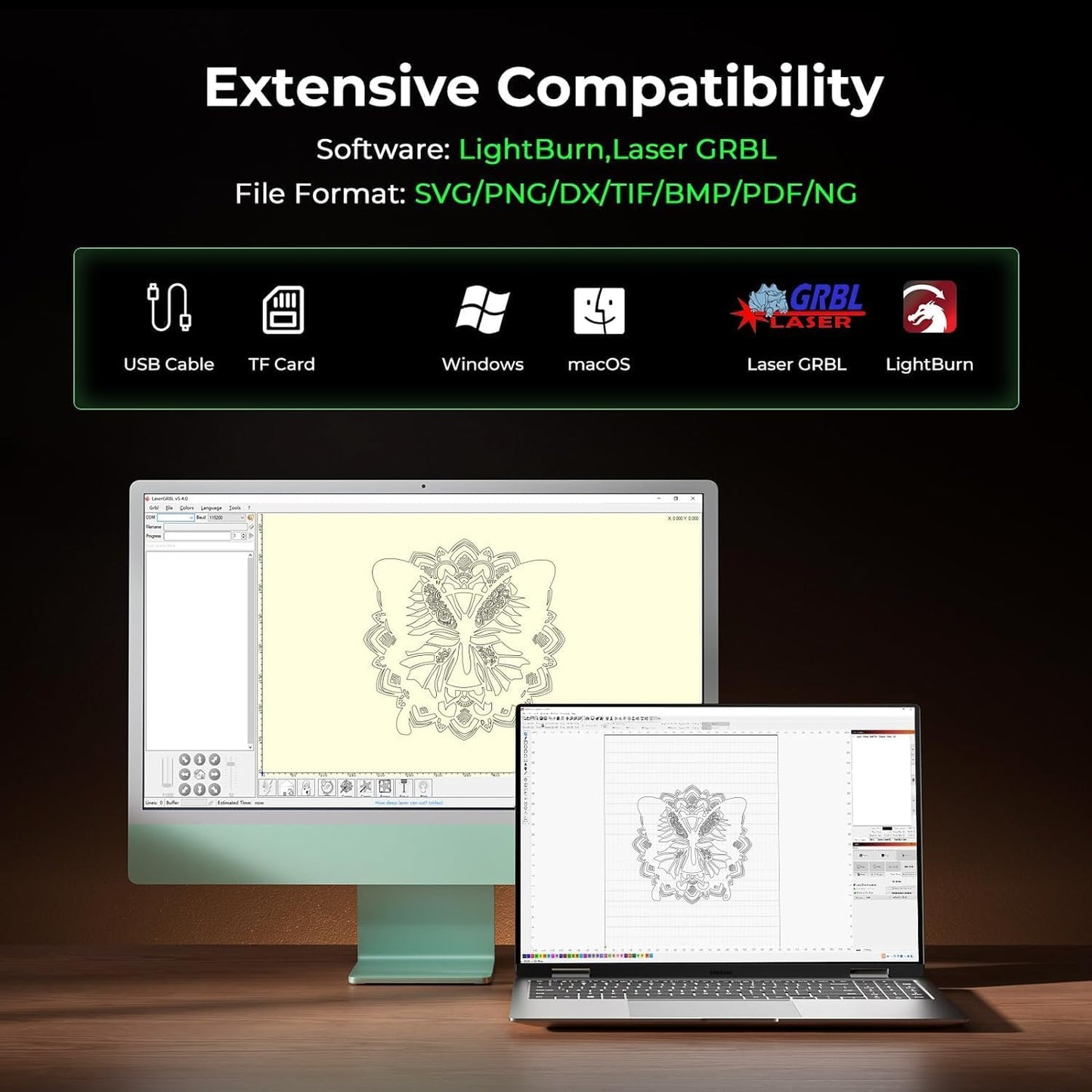 CREALITY FALCON 10w Laser Engraver with Air Assist, Laser Engraving Machine with Rotary Roller, 72W High Precision Laser Cutter and Engraver for Wood, Metal, Acrylic, Cylindrical Objects, Tumblers