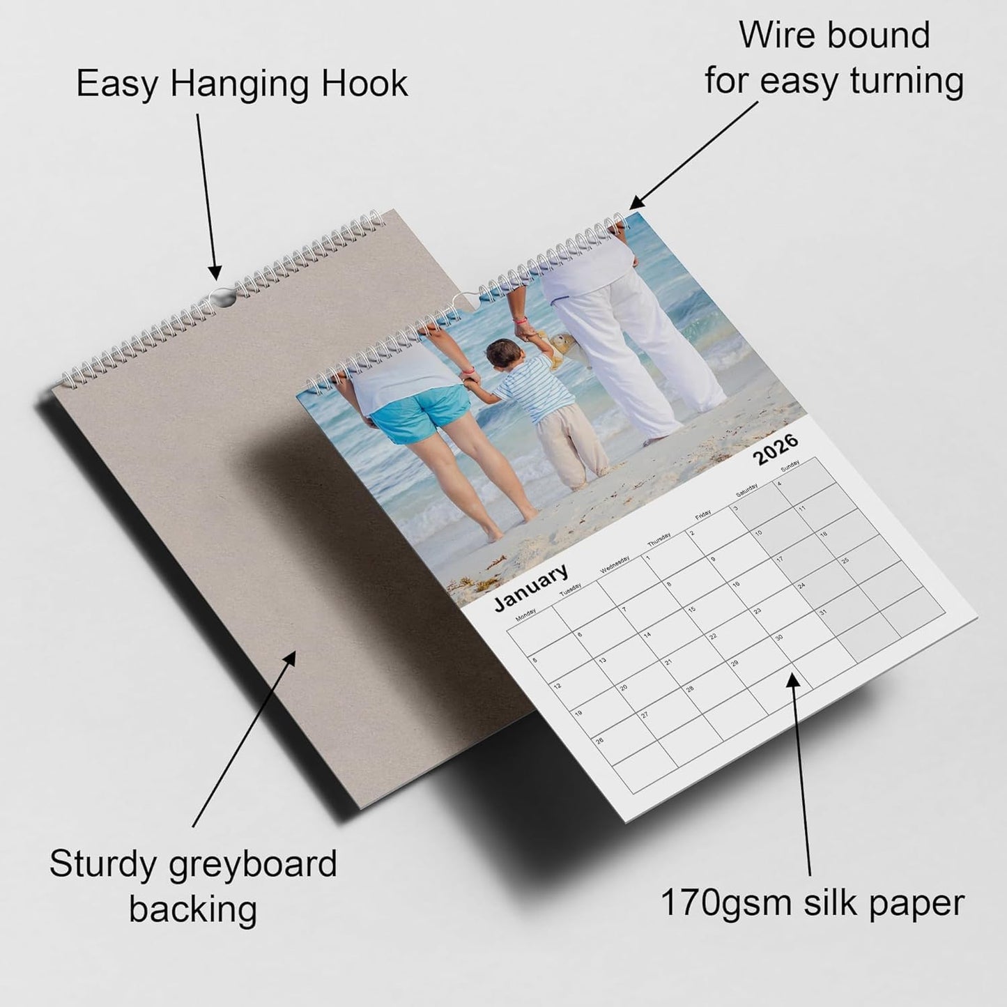 Custom Calendar 2026 for Home & Office - Print Your 13 Memories,Make Your Own Personalized Calendar Customized Christmas Gift &use your photo (Wall Calendar1, 20 packs)