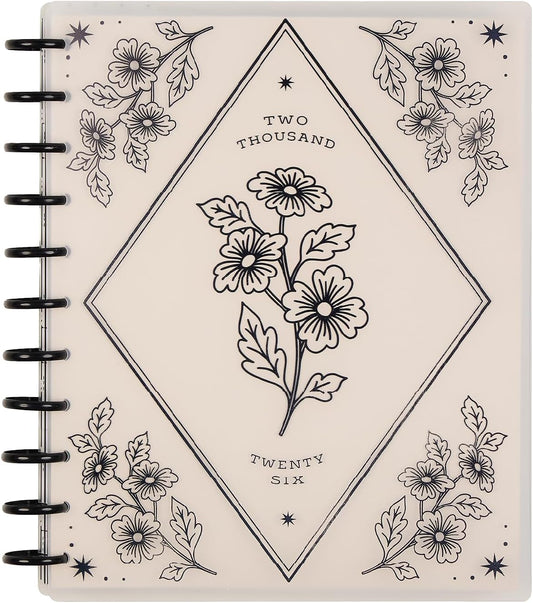 Happy Planner Disc-Bound Planner Jan.–Dec. 2026, Includes 3 Extra Months and 2 Sticker Sheets, Big Size, 8.5" x 11", Dashboard Layout, Ink & Ivy