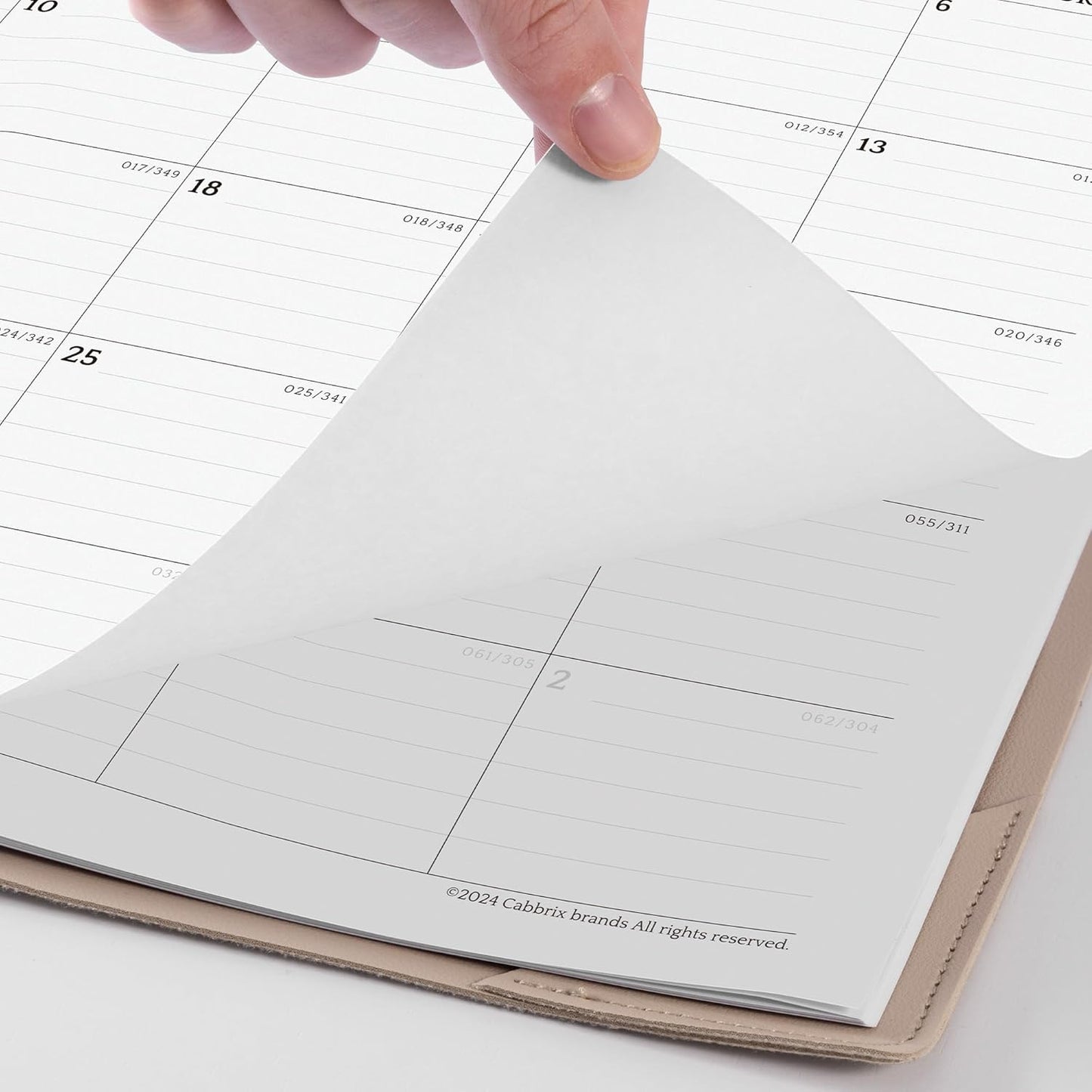 Large Desk Calendar 2025-2026 with Desktop Mat, Cabbrix Desk Pad Calendar 21 x 16-1/2 Inch from July 2025 to December 2026, Desk Blotter Calendar for Home School and Office