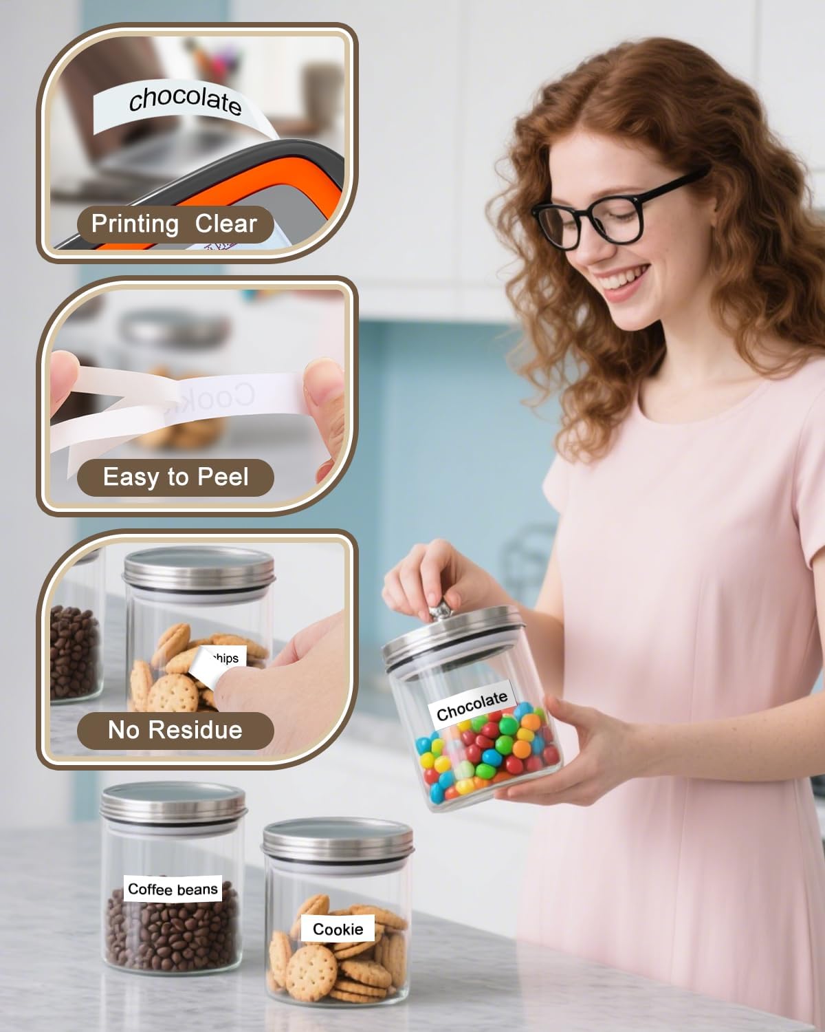 Replace for Brother Label Maker Tape 12mm 0.47 Laminated Black on White TZe-231 TZe231 TZ Tape, PTouch Compatible with Brother P Touch D210 D220 H110 D600 D400 1750 2030 Label Maker Refills, 5X