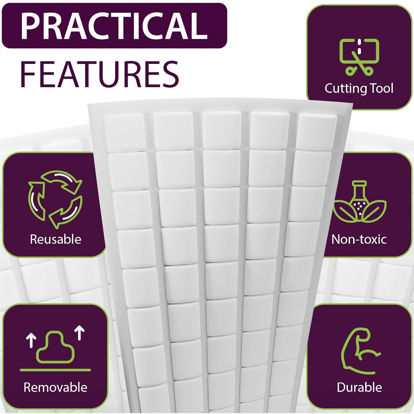 Mounting Putty Removable - 500PCs Sticky Tack for Wall Hanging - Reusable Colorful Poster Putty - Wall Sticky Tack - Adhesive Putty for Poster Picture Hanging Crafts