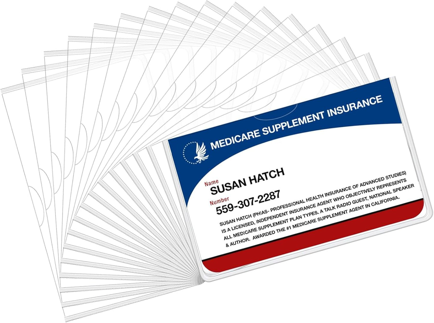 Utron 16 PCS Social Security Card Protector, Clear Waterproof Credit Card Sleeve, Soft Plastic Card Sleeves, Credit Card Sleeve for Credit Card, Medicare Card, Business Card and Social Security Card