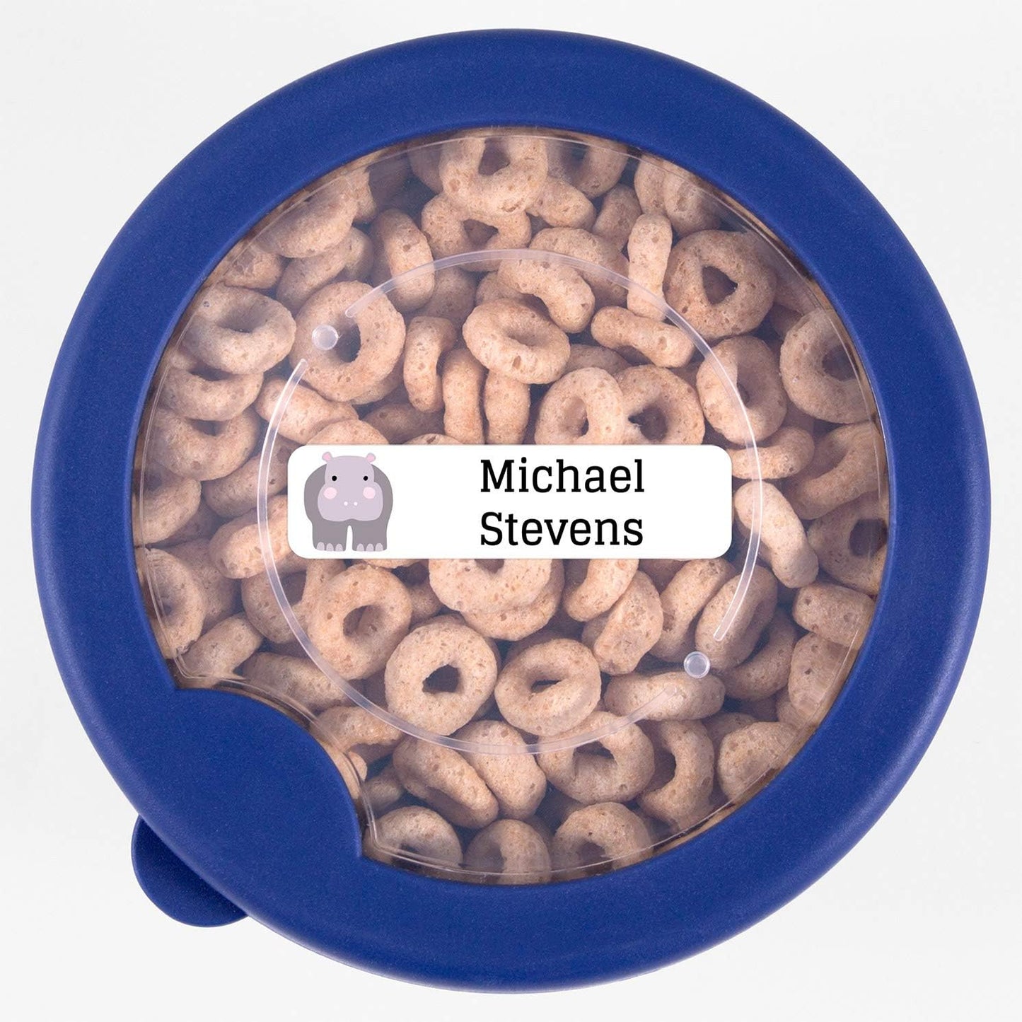 Name Bubbles - Custom Small Rectangle Name Labels for Kids (64 Labels) - Personalized Waterproof Name Stickers for Daycare, Lunch Boxes, Water Bottles, Shoes, School Supplies, & Camp (Zoo Animals)