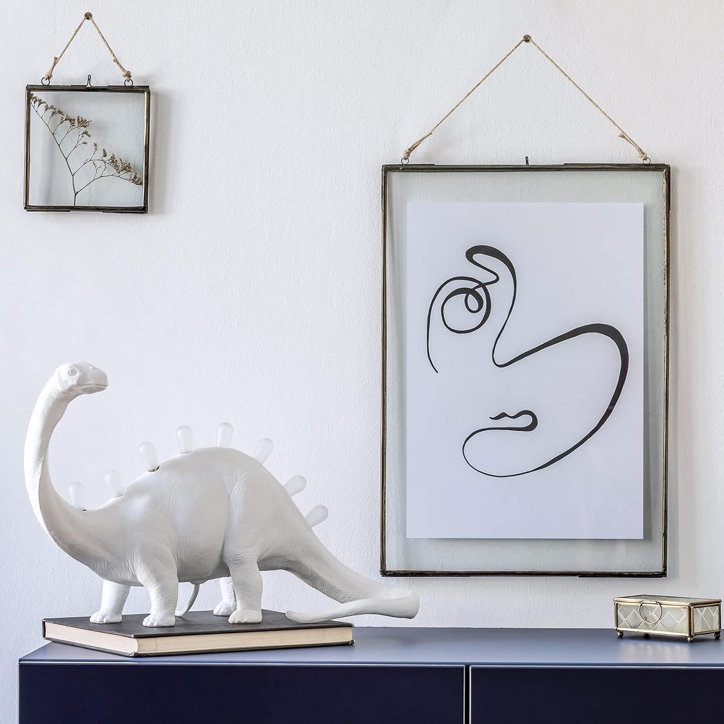 Zhengmy 40 Pcs Double Headed Picture Hangers Nails 4 Size Long Thumb Tacks Wall Nails for Hanging Pictures Decorative Push Pins Hooks for Drywall Photo Office Home Decor, 20/30/ 40/ 50lb(Bronze)