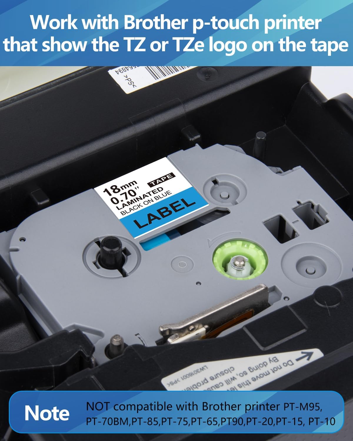 Weemay Compatible 3 Pack TZe-541 Replacement for Brother P-Touch Label Tape 18mm 0.7 Black on Blue 3/4 TZe TZ Tape TZ-541 TZ541 TZe541 for PT-D400AD PT-D610BT PT-D600 PT-D410 Printer, 0.7" x 26.2'
