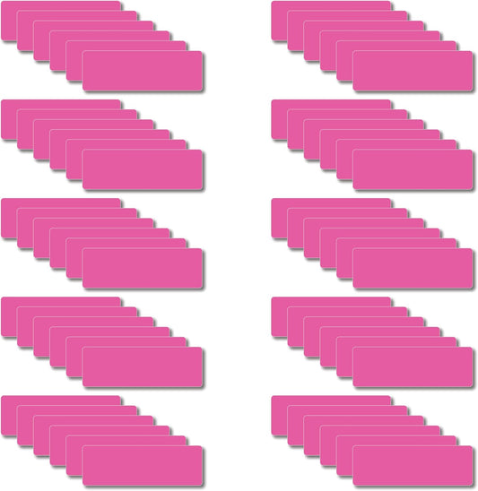 Magnetic Dry Erase Magnets Labels 3x1 inches, Reusable Name Tags, Organizing Schedules in Office/Classroom. Work on Fridge/White Board (Pink 60Pcs)