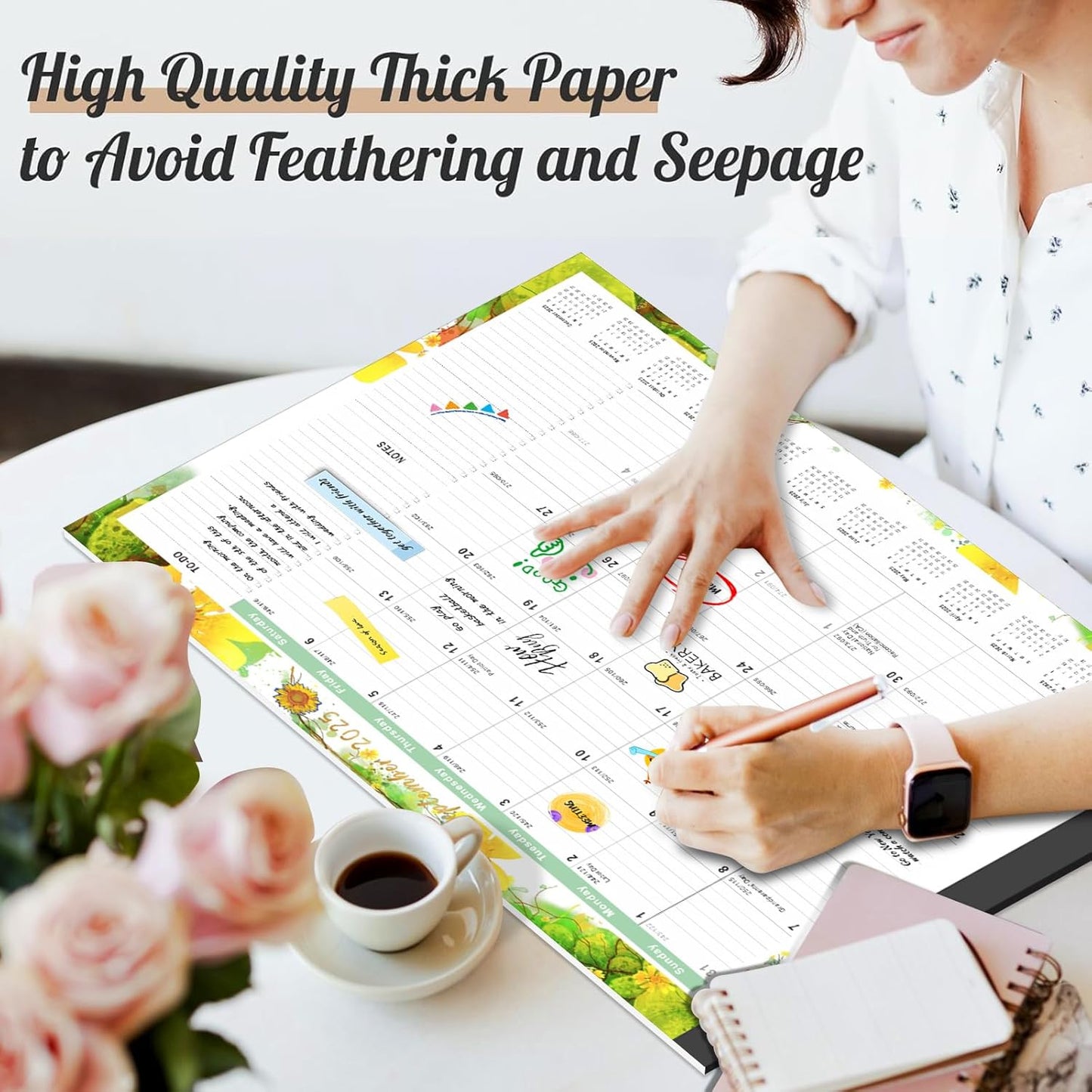 Gannyfer Desk Calendar 2025-2026 - 18 Month Large Calendar July 2025 - Dec 2026, 22" x 17" Desktop Pad Calendar, Office Supplies Perfect for Planning and Organizing In Your Home, School or Office