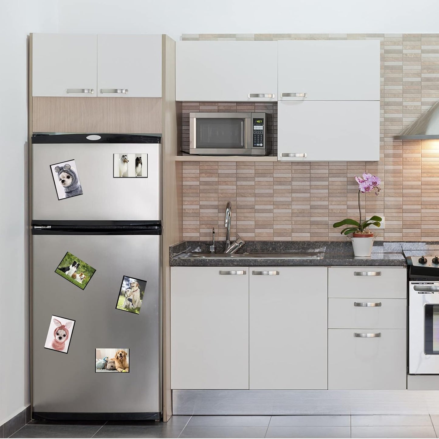 Magnetic Picture Frame 2.5X3.5-20 pack,Wallet Size Photo Magnets Sleeves for Refrigerator