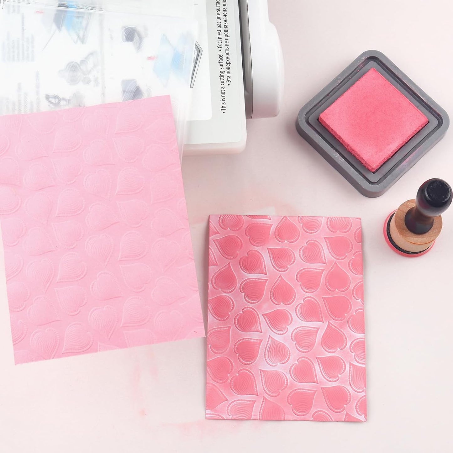 BAOFALI 3D Embossing Folder for Card Making Love Heart Plastic Embossing Folders for DIY Scrapbooking Photo Album Card Paper Craft Decoration Embossing Template Paper Card Embossing Stencil