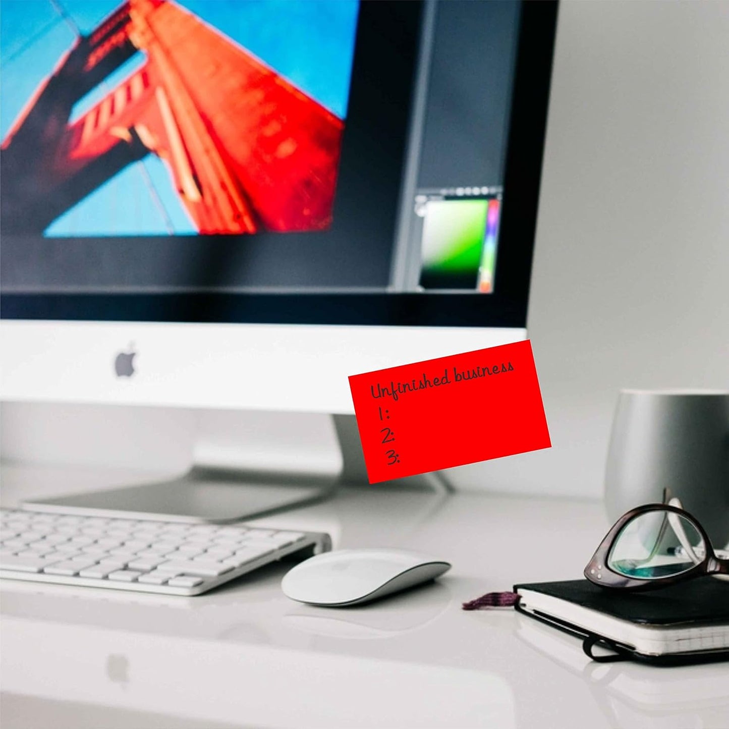 PARLAIM 3" x 5" Rectangle Sticker Labels Adhesive Color Code Stickers, 250PCS Inventory Label Tags for Business, School, Fluorescent Red