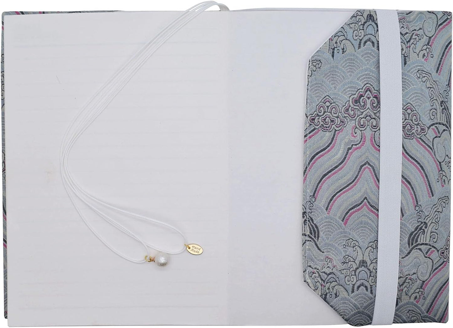 BLBMH A5 Book Covers with Bookmarks Adjustable Fabric Paperbacks Book Cover for Privacy Hardcover Softcover Novels Notebook Protector Fit for 5.5x8.3 inch - Chinese Grey