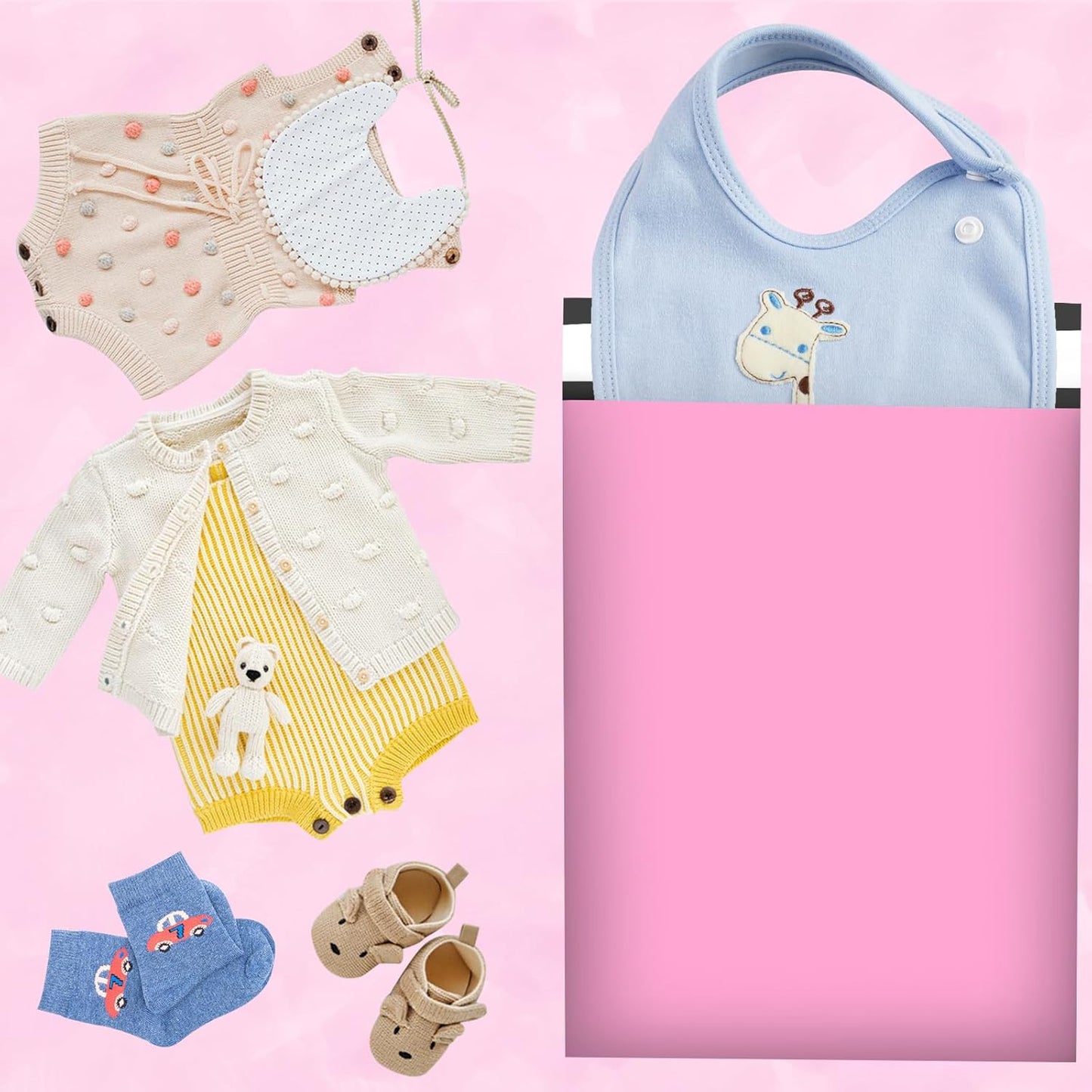 Poly Mailers 10x13 Inch 200 Pcs, Pink Shipping Bags, Mailing Envelopes with Self Seal Adhesive Strip, Waterproof and Tear-Proof Poly Bags for Non-Fragile Items