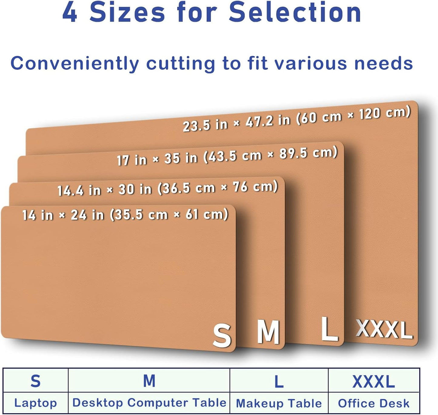 Boutilon Leather Desk Pad Protector,Non-Slip Mouse Pad,Laptop Desk Pad,Office Mouse Mat,Waterproof Leather Desk Blotter,Desk Writing Pad for Office and Home (M-Orange Pink,30"x14")