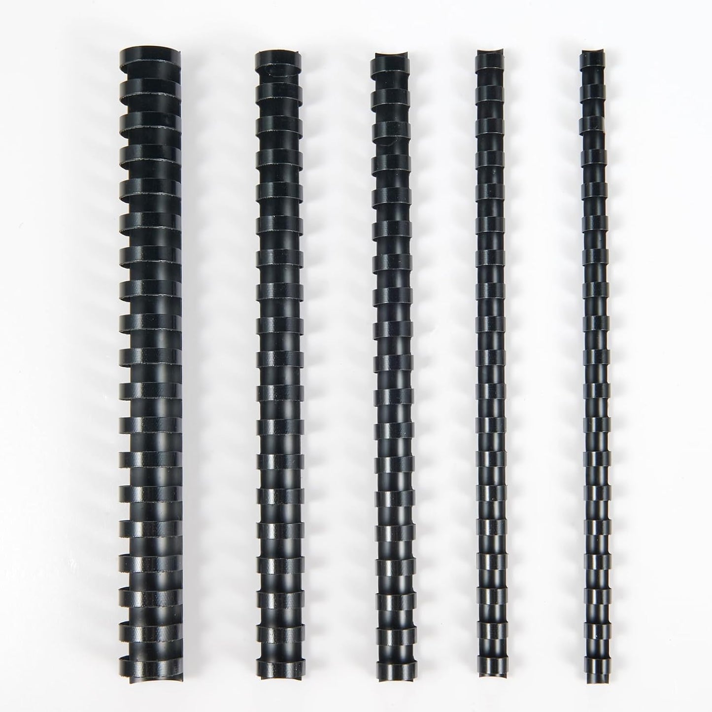 TOTiyea 100 Pack 19 Ring Binding Combs, Multi Sizes, 3/8 Inch, 1/2 Inch, 5/8 Inch, 3/4 Inch, 1 Inch, Letter Size, Black Binding Comb Spines Set