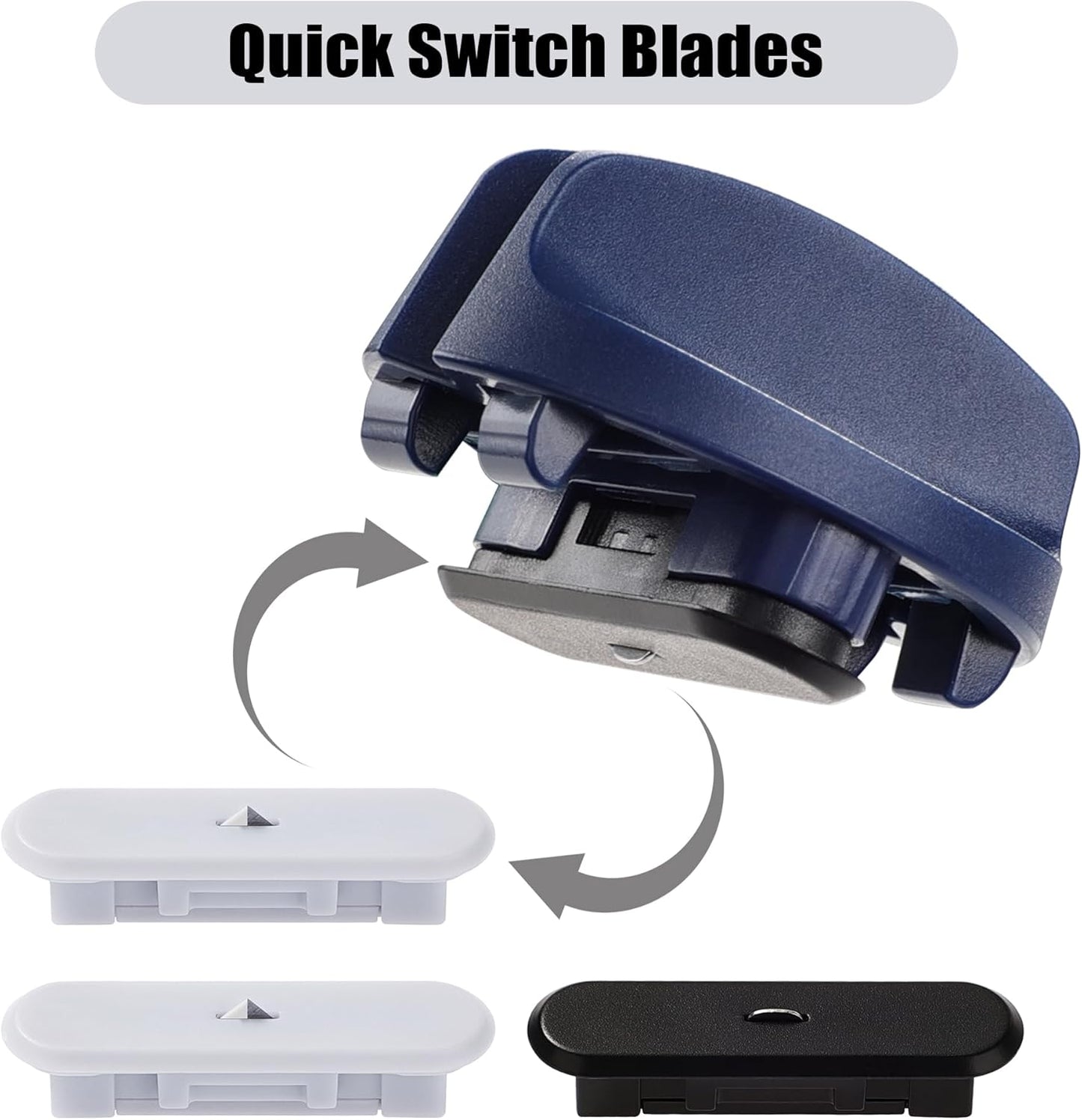 4-Pack Trimmer Replacement Blades for Fiskars Paper Trimmer, Replacement Blade for All Series of Fiskars/Portable&Precision Trimmer,Arts and Crafts,3 Cutting&1 Scoring Blades,a Slider,Blue