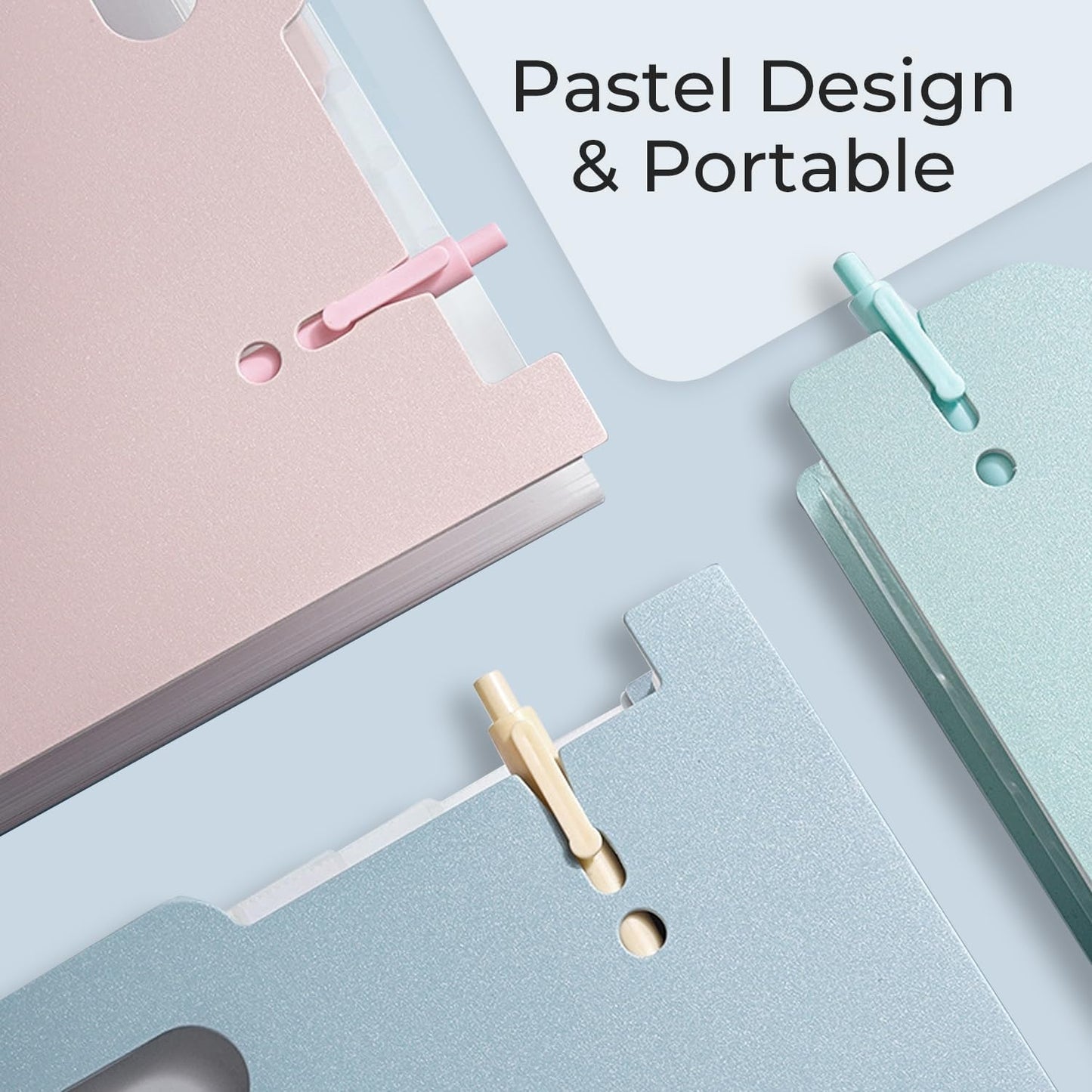 Y YOMA 2 Pack Expanding Magazine Holder with 13 Pockets | Portable Desktop Plastic Self Standing Accordion File Organizer for A4 Letter Size Document Storage Home Office School, Grey