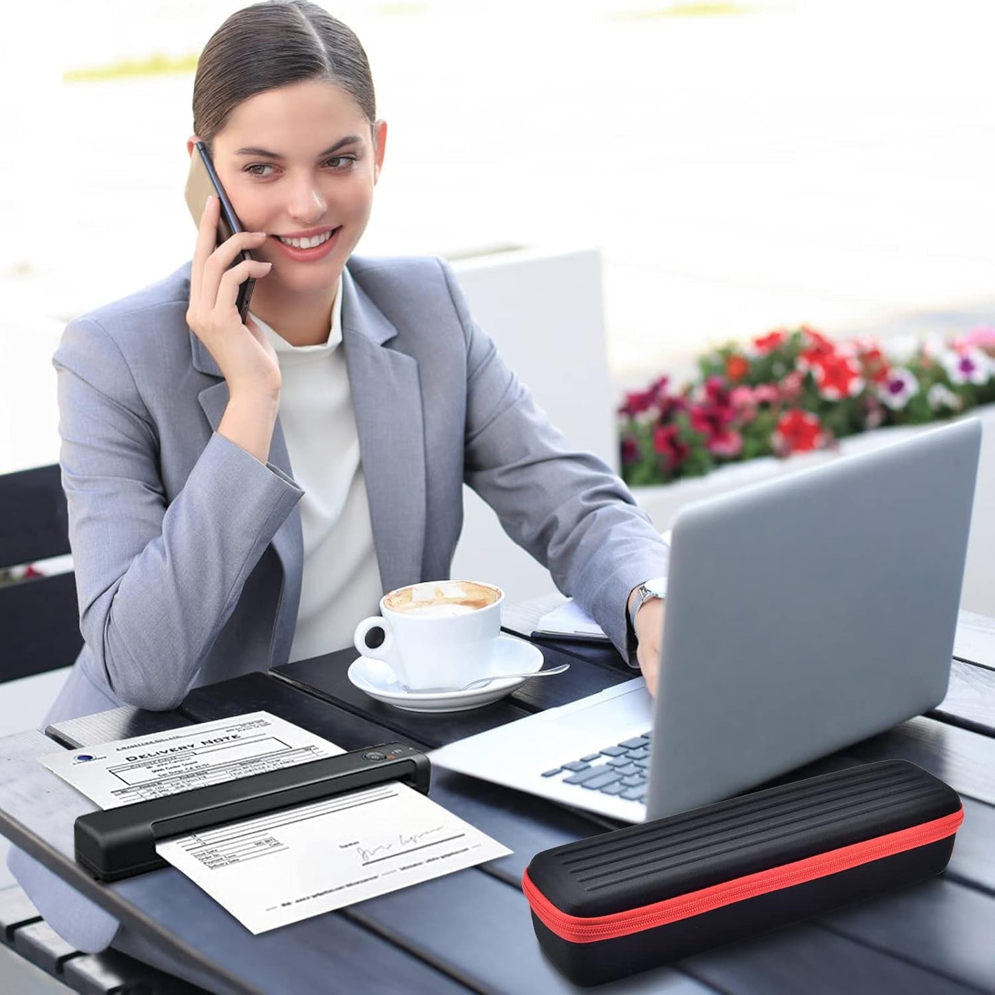 Case Compatible with Epson Workforce ES-50/ ES-60W/ ES-55R/ ES-65WR/ DS-30/ DS-70/ DS-80W Portable Sheet-Fed Document Scanner, Storage for Epson Scanner for PC and Mac- Black (Box Only)