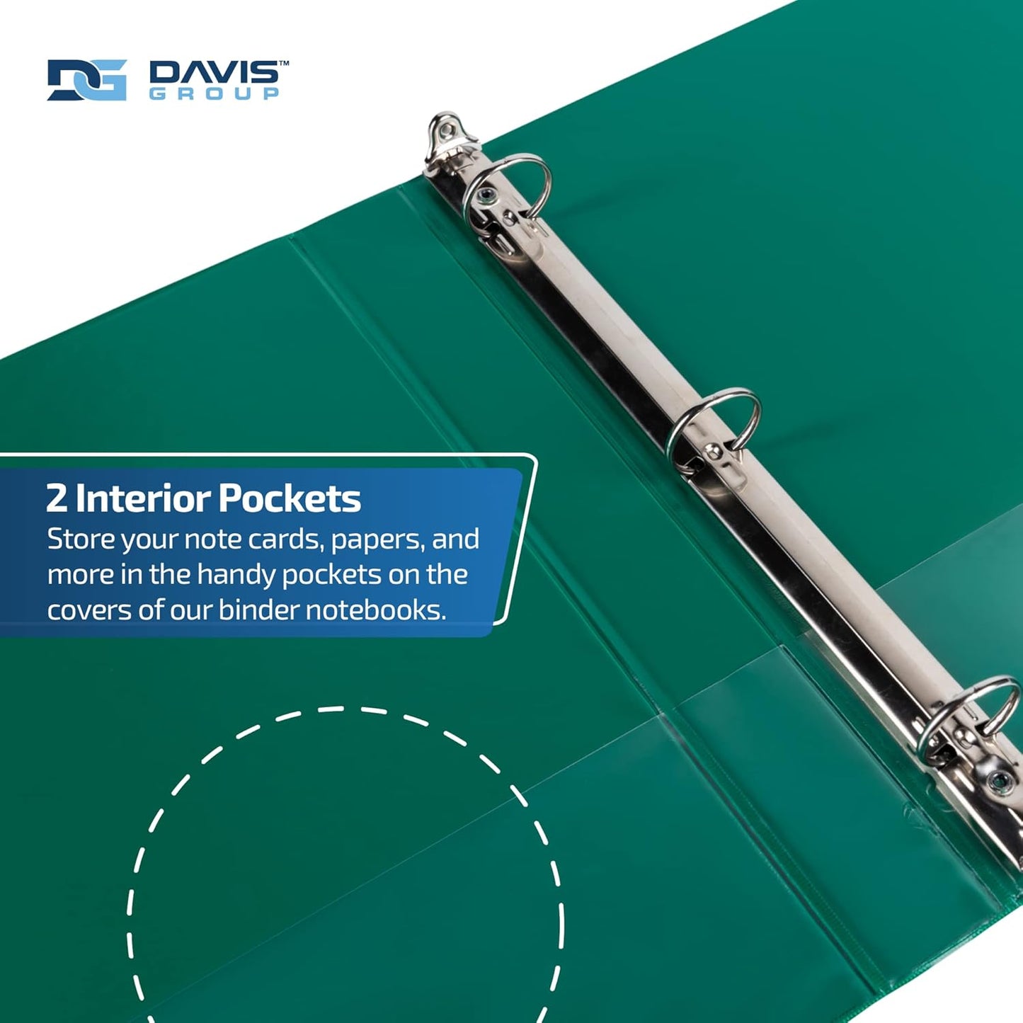 Easyview Premium 1.5-Inch Binders with Clear-View Covers, 3-Ring Binders for School, Office, or Home, Colored Binder Notebooks, Pack of 4, Round Ring, Classic Colors