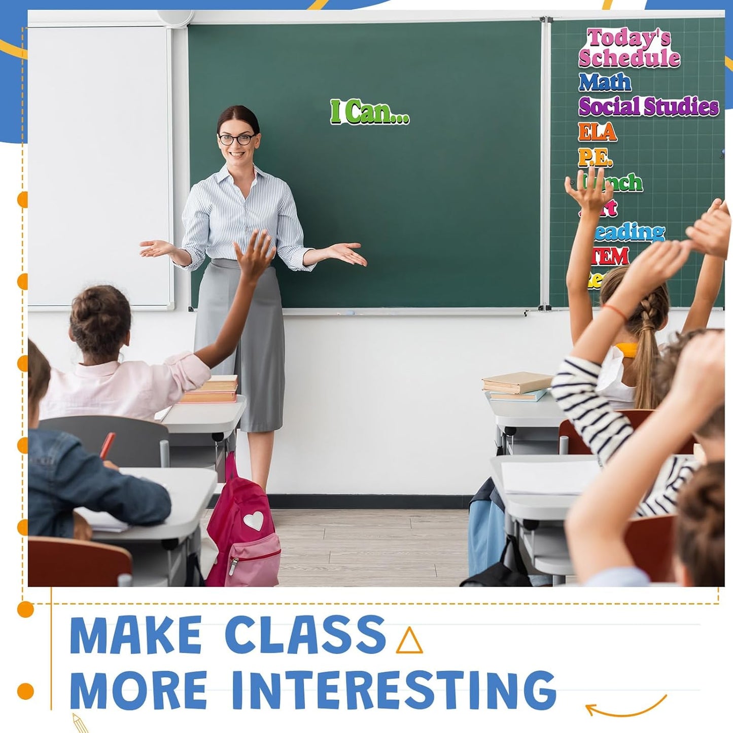 16 Pcs Classroom Schedule Magnets Reusable Today's Schedules Magnetic Course Labels with Dry Erase Blank Magnetic Labels for Bulletin Board Whiteboard Homeschooling (Course Schedules)