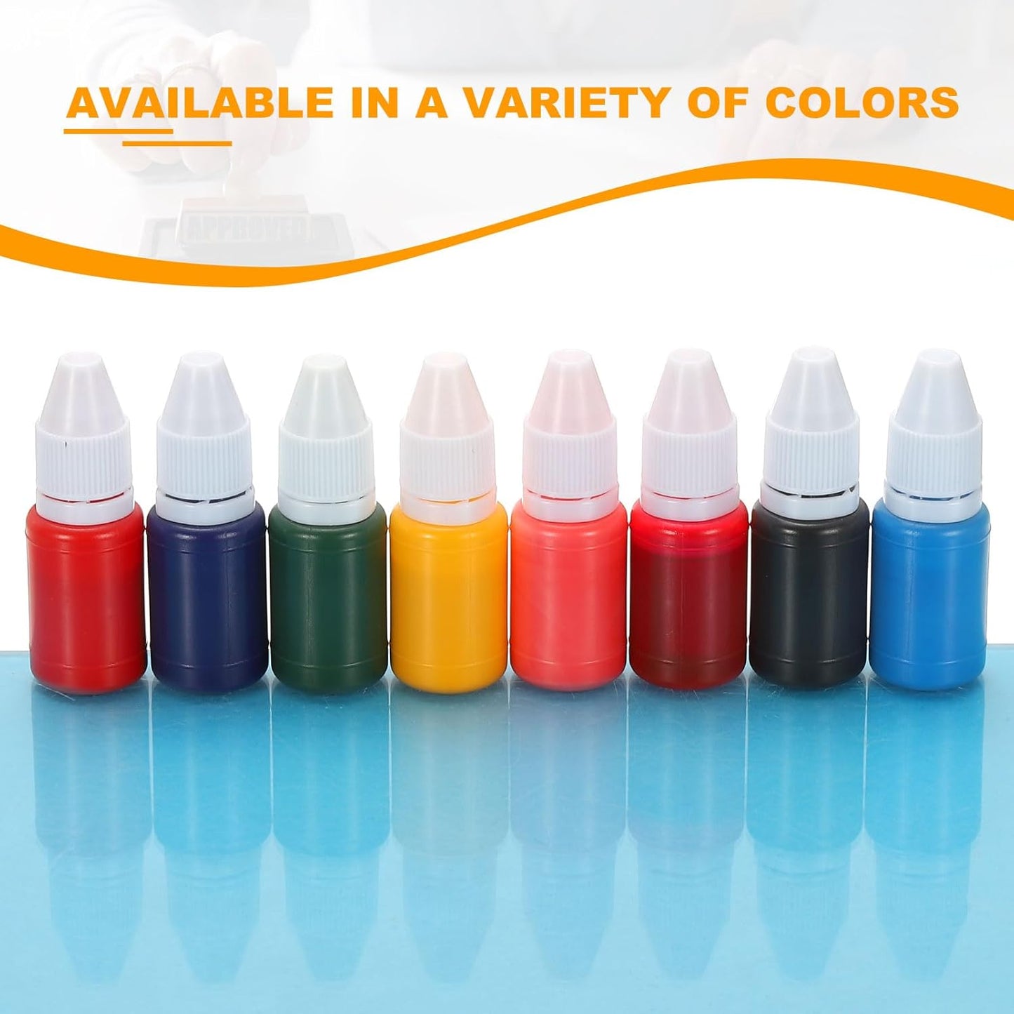 PATIKIL 0.33oz Refill Ink for Stamps and Ink Pads, 12Pcs 10ml Stamp Pad Ink Refill for Office Stamp Self Inking Stamp Date Stamp Scrapbooking, White