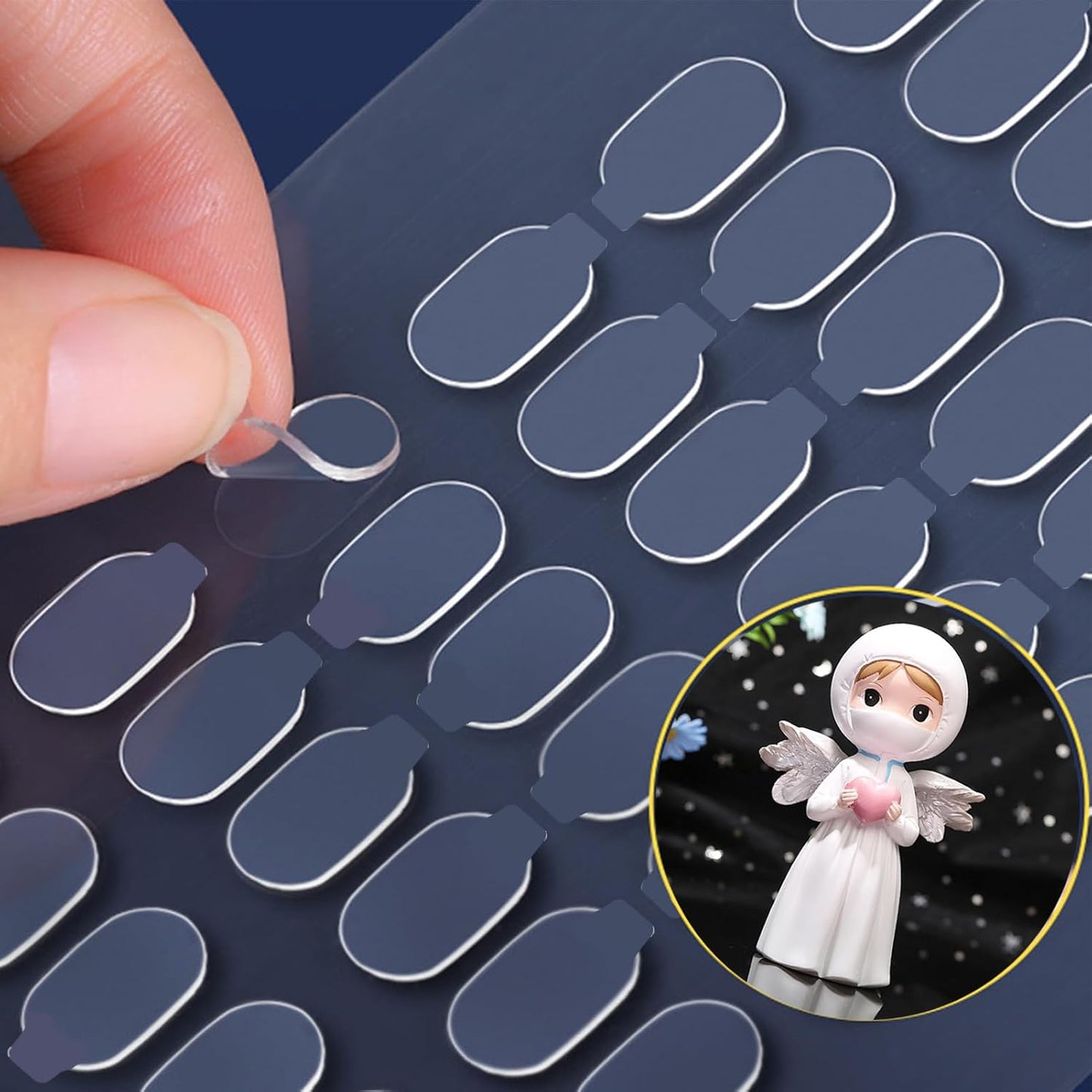 Adhesive Stick dots Two-Sided Sided Mounting Putty Stick Tack for Wall Hanging Crafts Balloons Festival Party Decorations,Clean Removable(0.31"*0.53"-300)