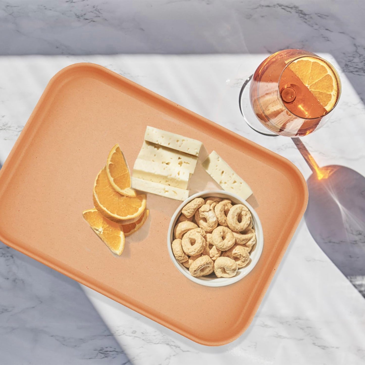 Plastic Art Trays,8 Pack Stackable Activity Tray Crafts Organizer Tray Serving Tray Jewelry Tray for DIY Projects, Painting, Beads, Organizing Supply,8 Color (15 x 10.6 Inches)