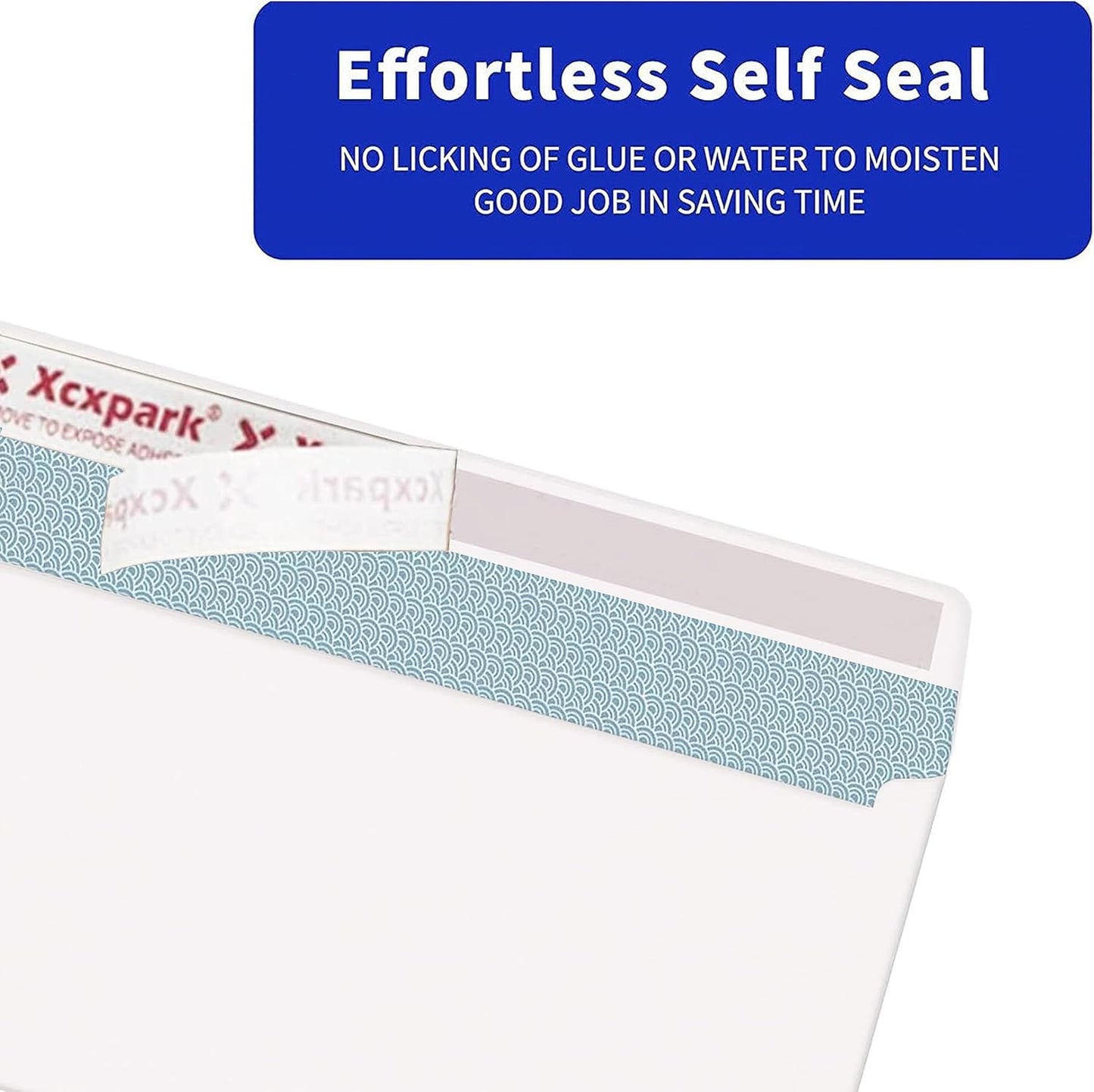 250 PCS #10 White Self Seal Kraft 4-1/8 x 9-1/2 inches Security Envelopes, Windowless Invisible Envelopes Super Strong Quick Seal Envelopes Security Tint Pattern Secure