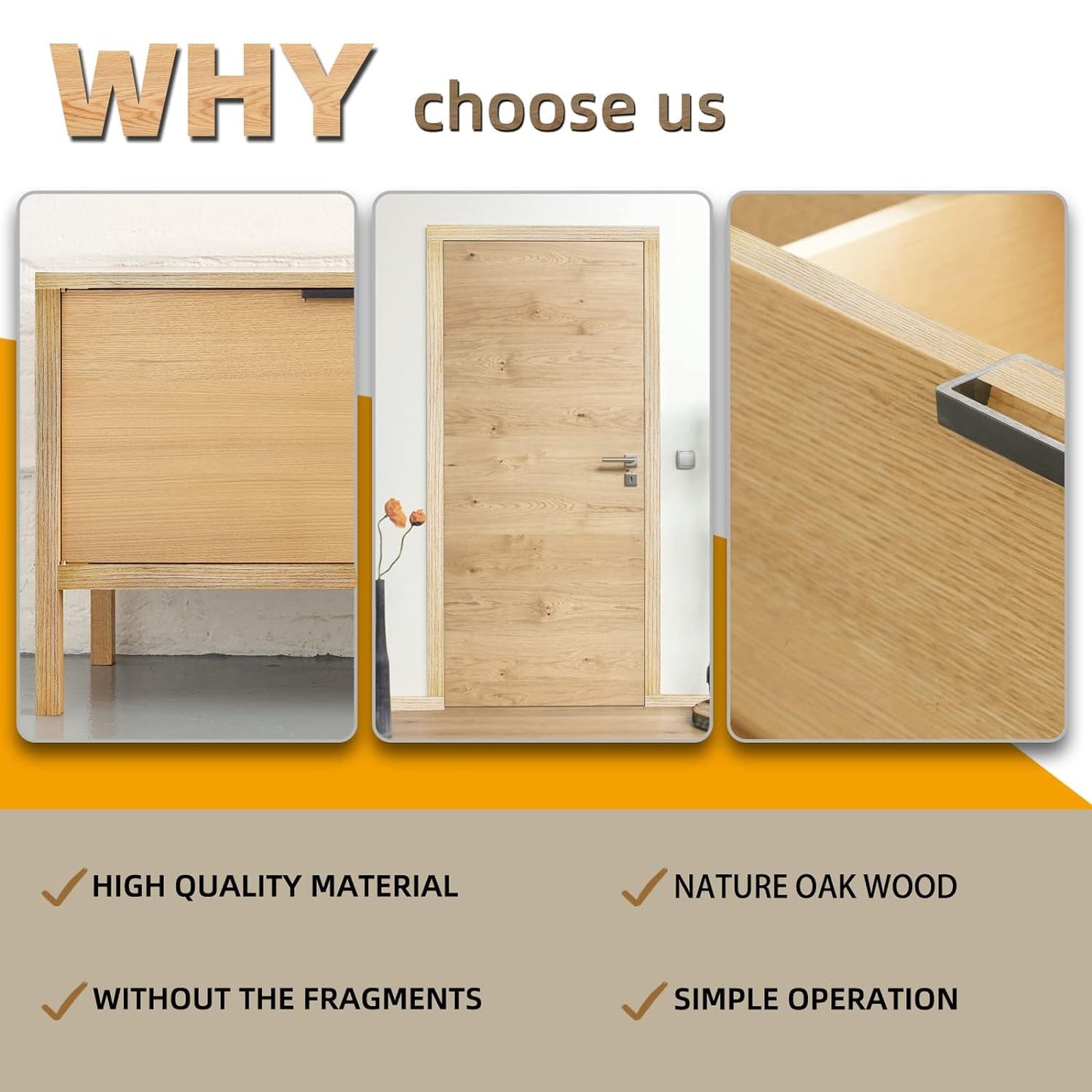 GSCIT Club Oak Edge Banding, 7/8 inch x 50ft roll of Veneer Edge Banding Preglued Flexible, Real Wood Tape Banding