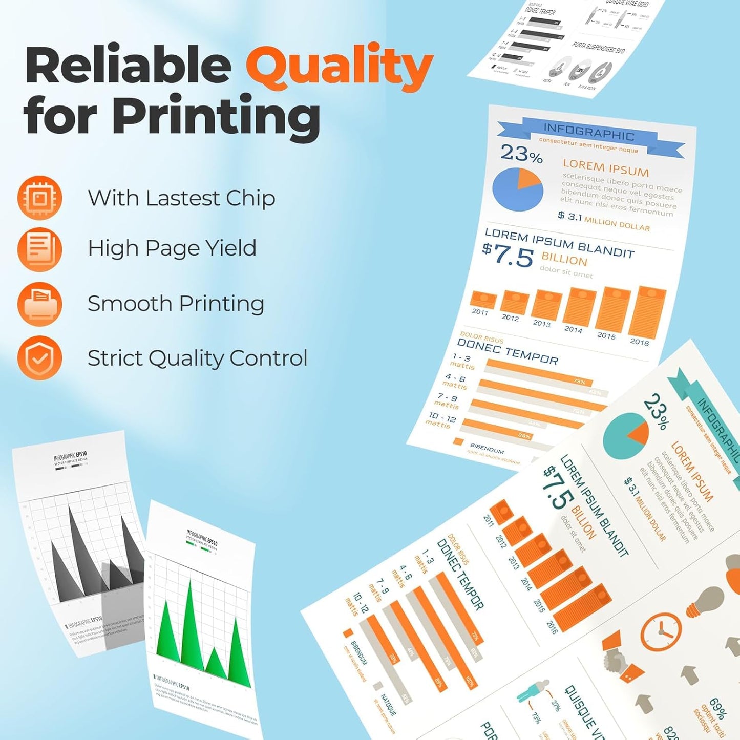 CF226A 26A Toner Cartridges Black (2-Pack) for HP 26A 26X CF226X, Laser Jet M402n M426fdw Toner Cartridges, CF226 for Laser Jet pro M402n M426fdw M402dn M402dw M402m Pro MFP M427dw M426dw M426fdn