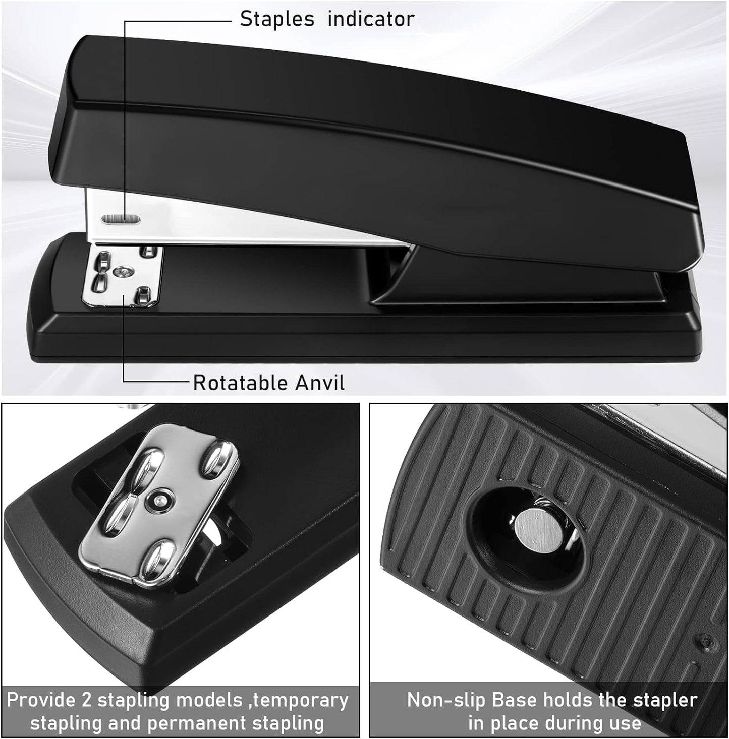 Marspark 10 Pcs Stapler for Desk Office Staplers Bulk with 6000 Staples 25 Sheet Capacity for School Office