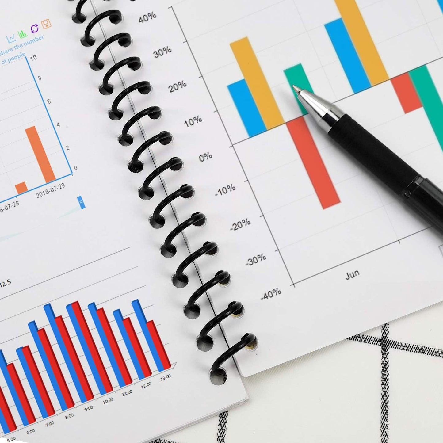 Rayson 14.3mm Plastic Spiral Coil Binding 3:1 Pitch, 9/16inch, 115 Sheets Capacity Black Coil Binding Spines - Versatile for Office and Educational Tasks, Pack of 100