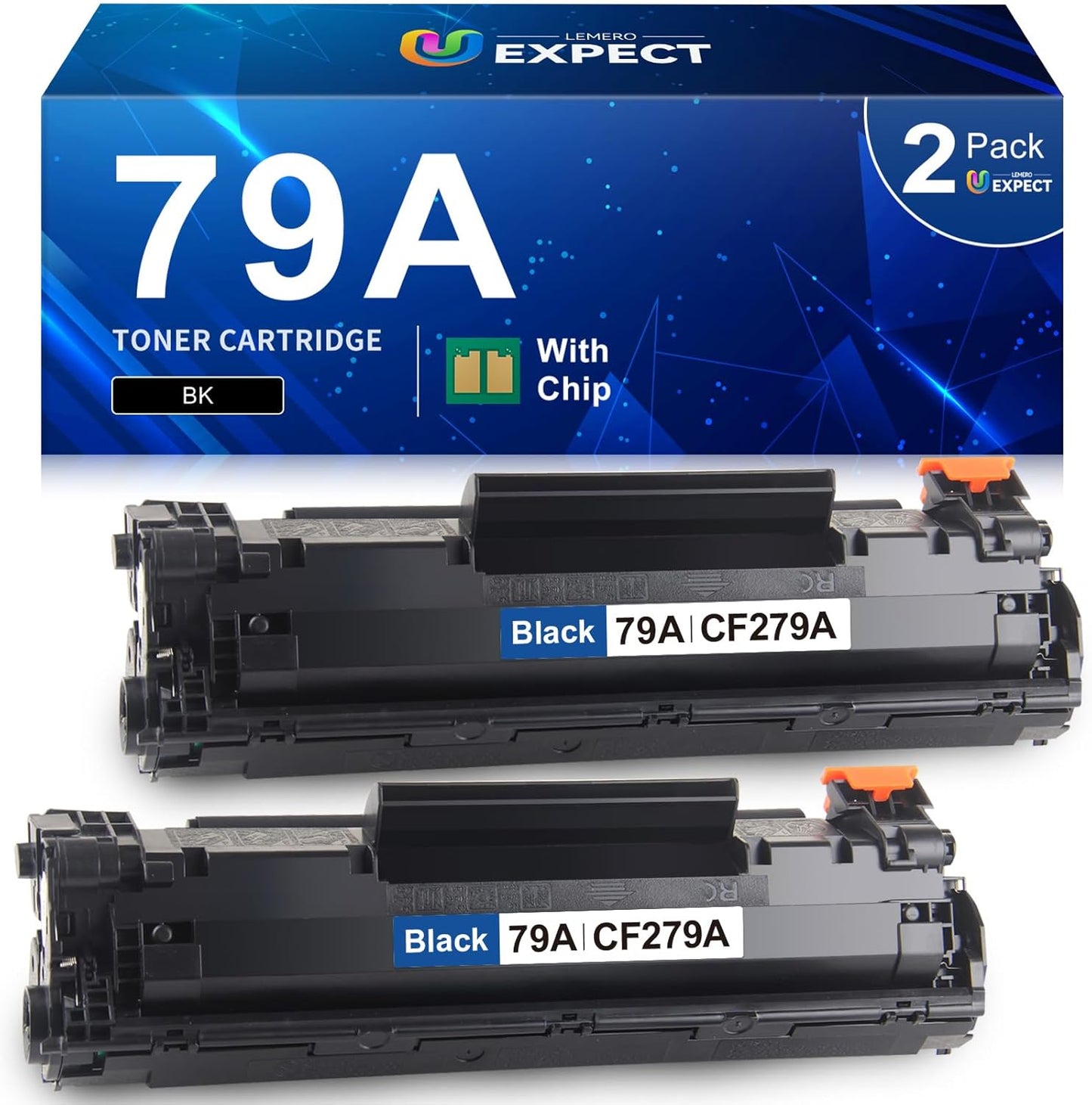 LEMERO UEXPECT 79A Black Toner Cartridge Compatible Replacement for HP 79A CF279A Toner for Laserjet Pro M12w M12a MFP M26nw M26a Printer (Black, 2-Pack)