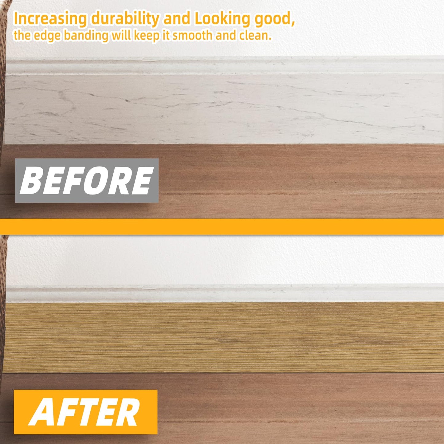 GSCIT Club Wood Grain Repair Tape, 2.3 inch X 25ft Self Adhesive Oak Grain Repair Patch for Tables, Chairs, Baseboards, Doors, Windows, Floors, Handicraft DIY.