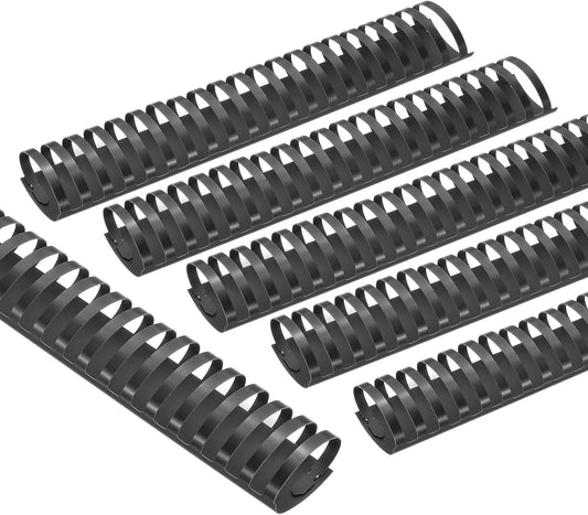 PATIKIL 51mm (2") Plastic Binding Combs, 50 Pcs 21 Rings Comb Binding Spines 450 Sheet Capacity Letter Size for Binding Paper Sheets Notebook Calendar Picture Album, Black