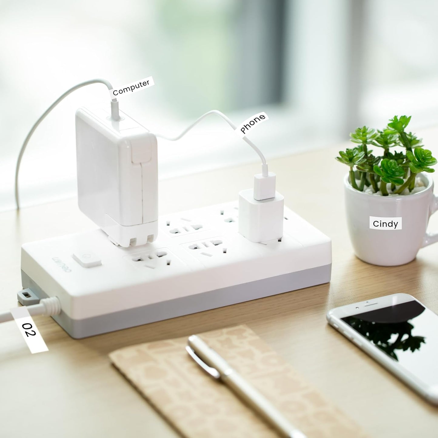 Label KINGDOM TZe-221 9mm Label Tape Replacement for Brother TZe221 TZ Tape 9mm 0.35 Laminated White 3/8 Inch Compatible with Brother Label Maker Tape PT-H110 PT-D210 PT-D220 PT-D400 PT-D600, 6-Pack