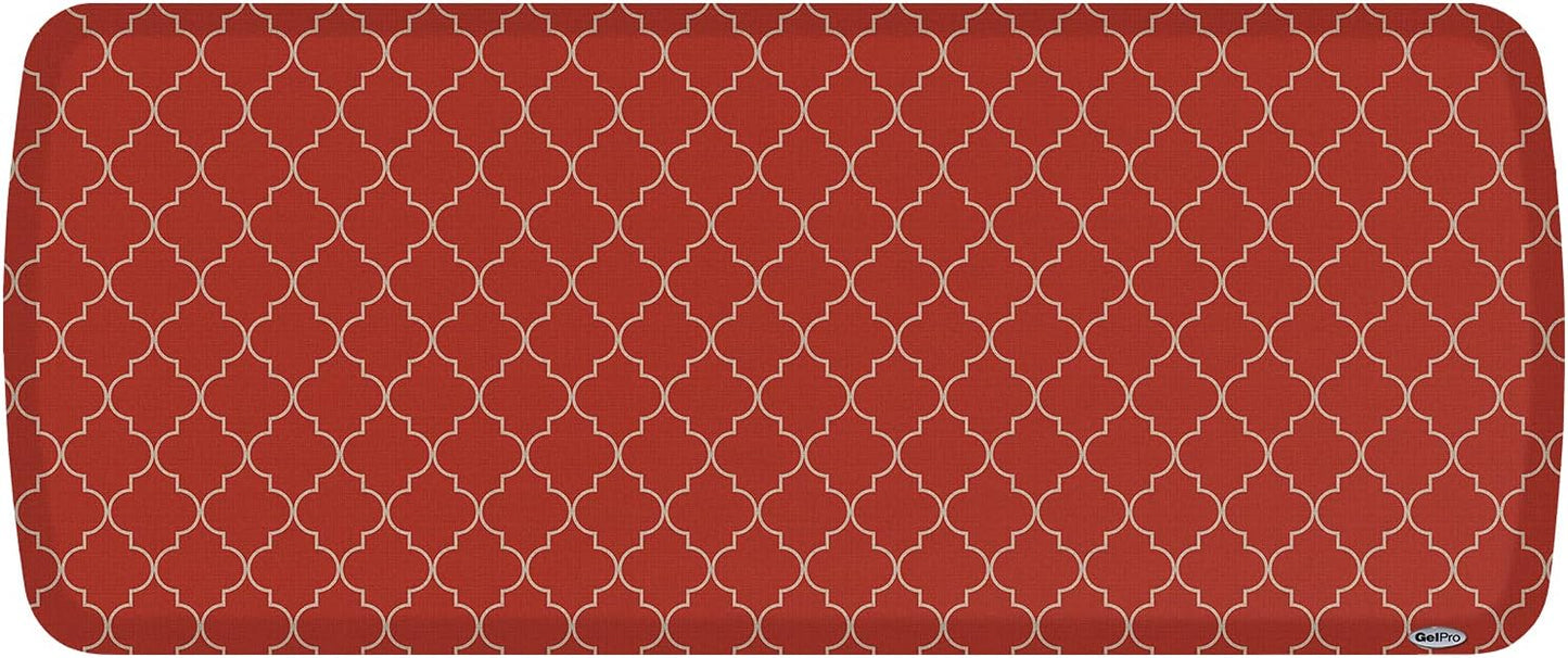 GelPro Elite Premier Anti-Fatigue Kitchen Comfort Floor Mat, 20x48", Lattice Garnet Stain Resistant Surface with therapeutic gel and energy-return foam for health & wellness