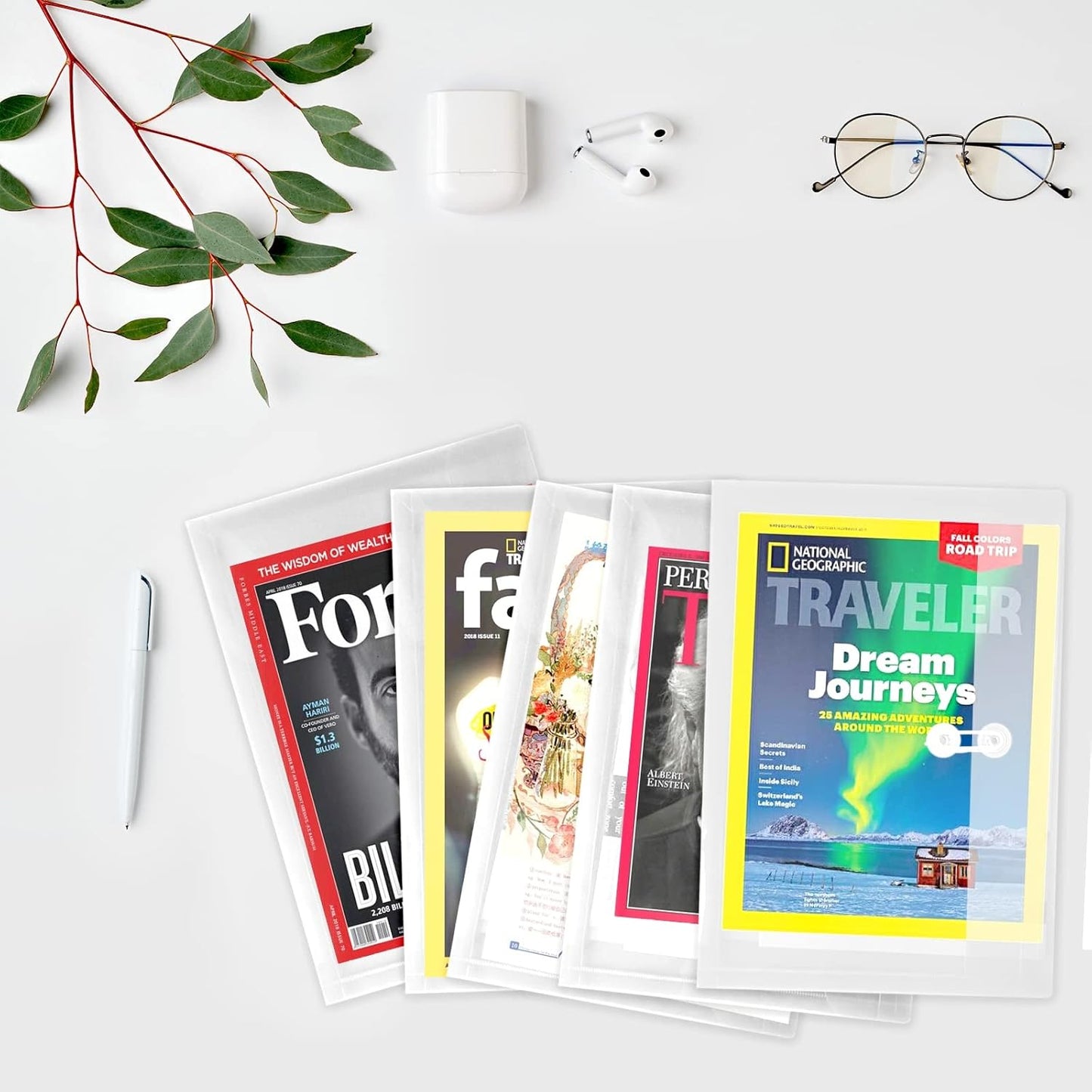 Yoeejob Plastic Envelopes Legal Size with String Tie Closure, Clear Poly Envelope Expandable Plastic Folders, Document Paper File Organizer for Home Work Office, 24 Pack, White