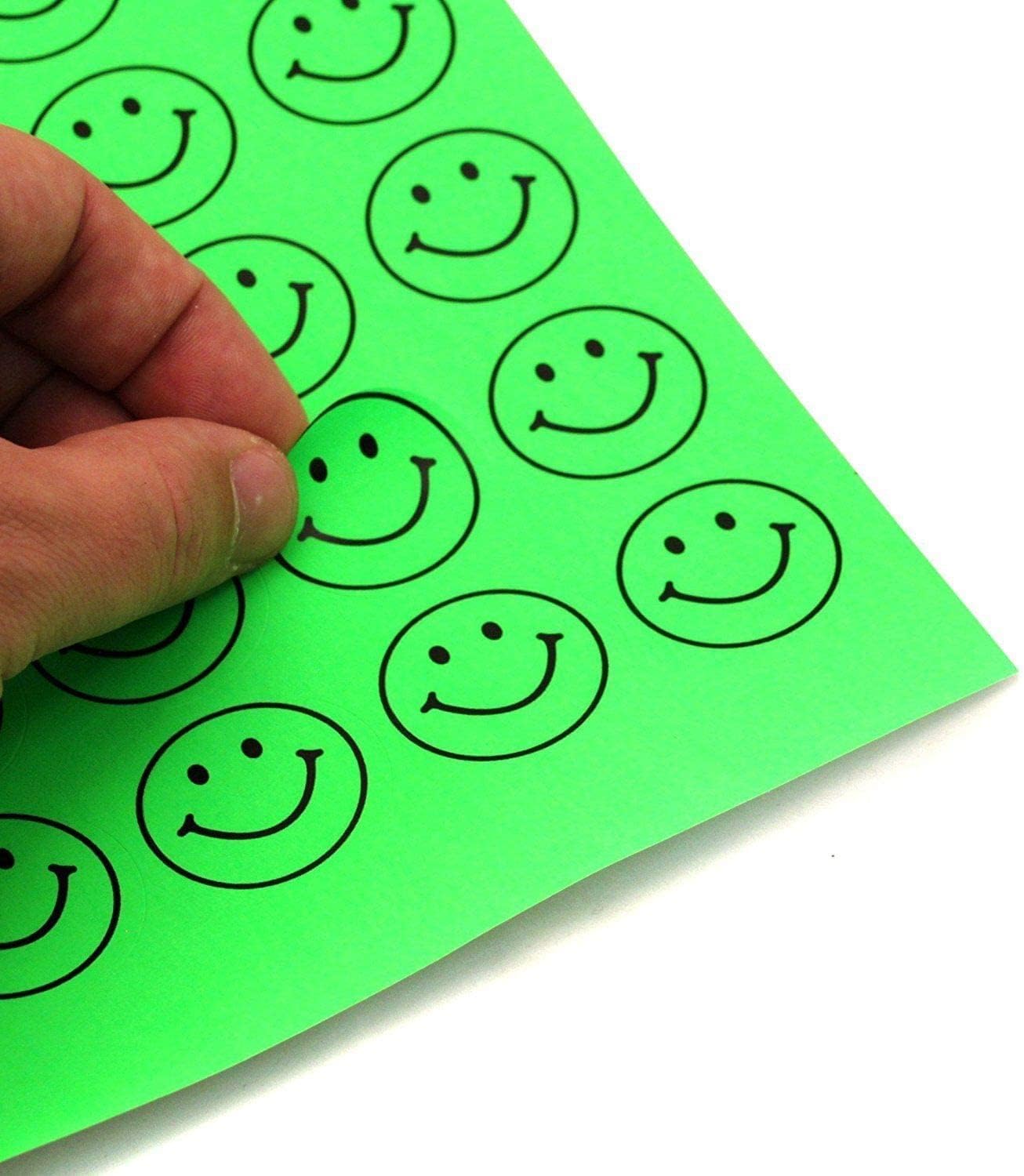 Pack of 100 Sheets, 8-1/2 x 11" Fluorescent Labels for Laser & Inkjet Printer (Green Fluorescent, 1.5" Round 30 per Page, 3000 Labels)