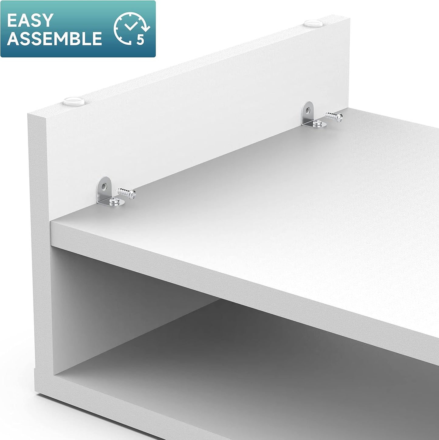 FITUEYES Monitor Stand - 2 Tier Computer Monitor Riser with 21.3 Inch Shelf, Wood Desktop Stand for Laptop Computer Screen, Desk Organization, Office Supplies