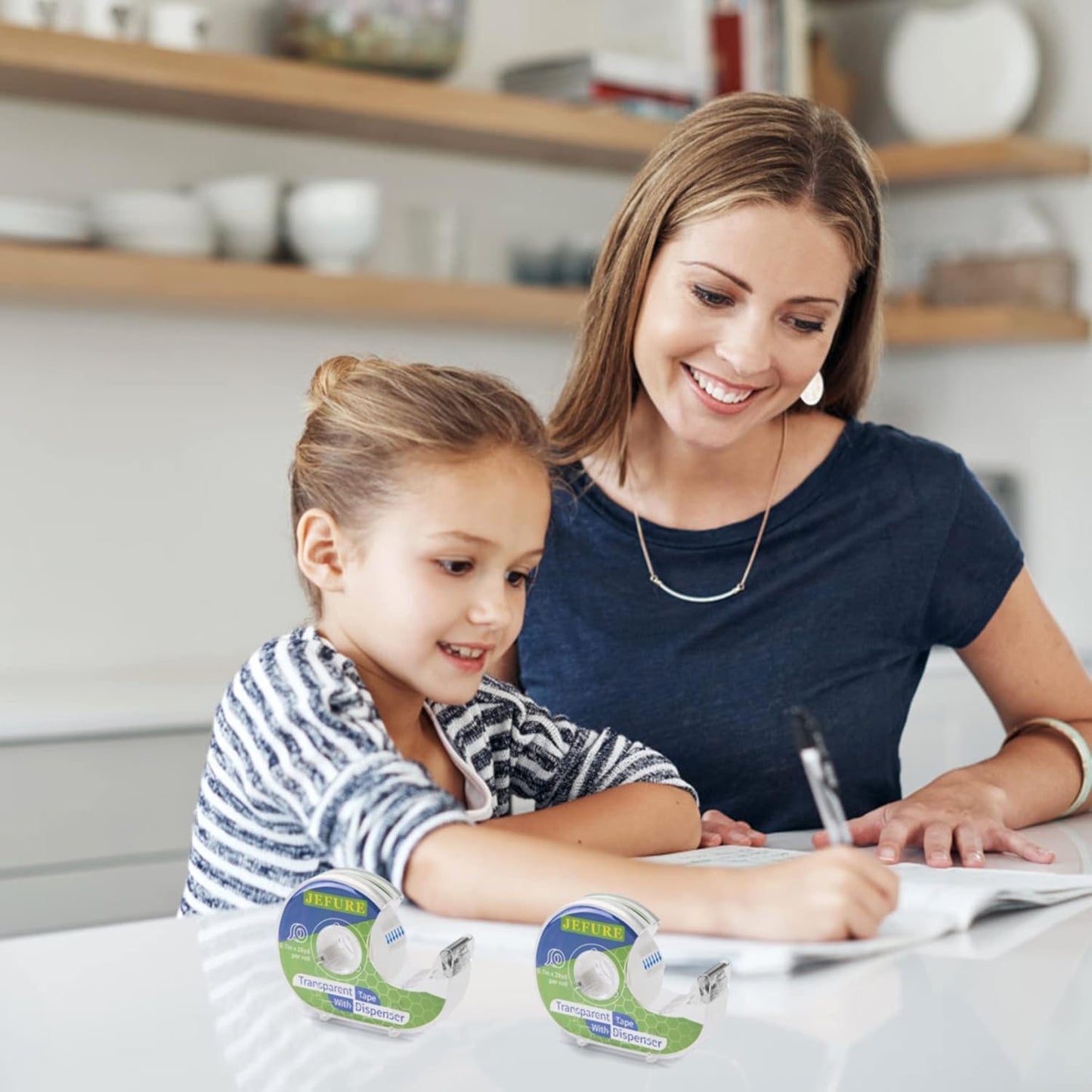 18 Pcs Transparent Tape with Dispenser, 0.7 x 1000 in Clear Tape Rolls Bulk, Office Tape Refills for Desk, Craft, and Gift Wrapping