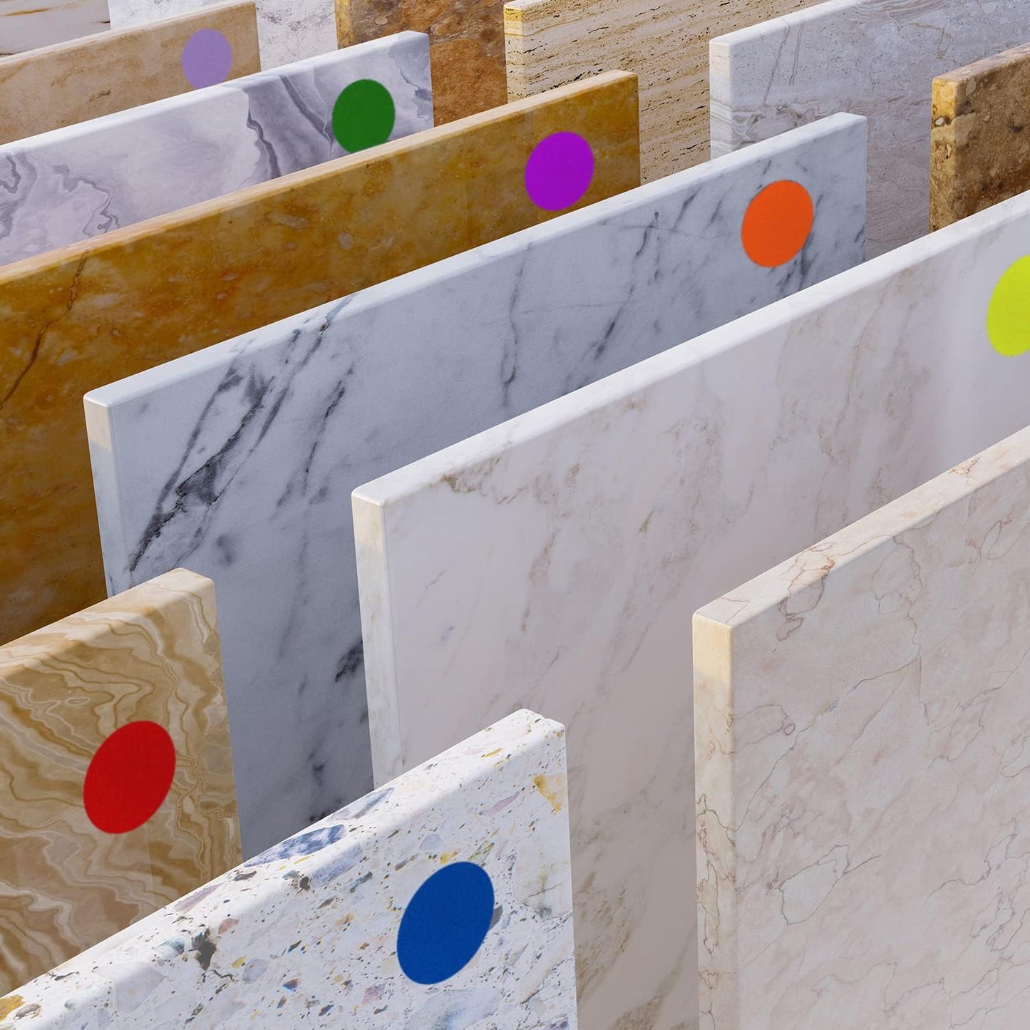 ChromaLabel 2 Inch Circle Sticker Labels, High Visibility Round Colored Stickers, Permanent Adhesive Labels - 500 Colored Sticky Dots per Roll, Orange Dot Stickers