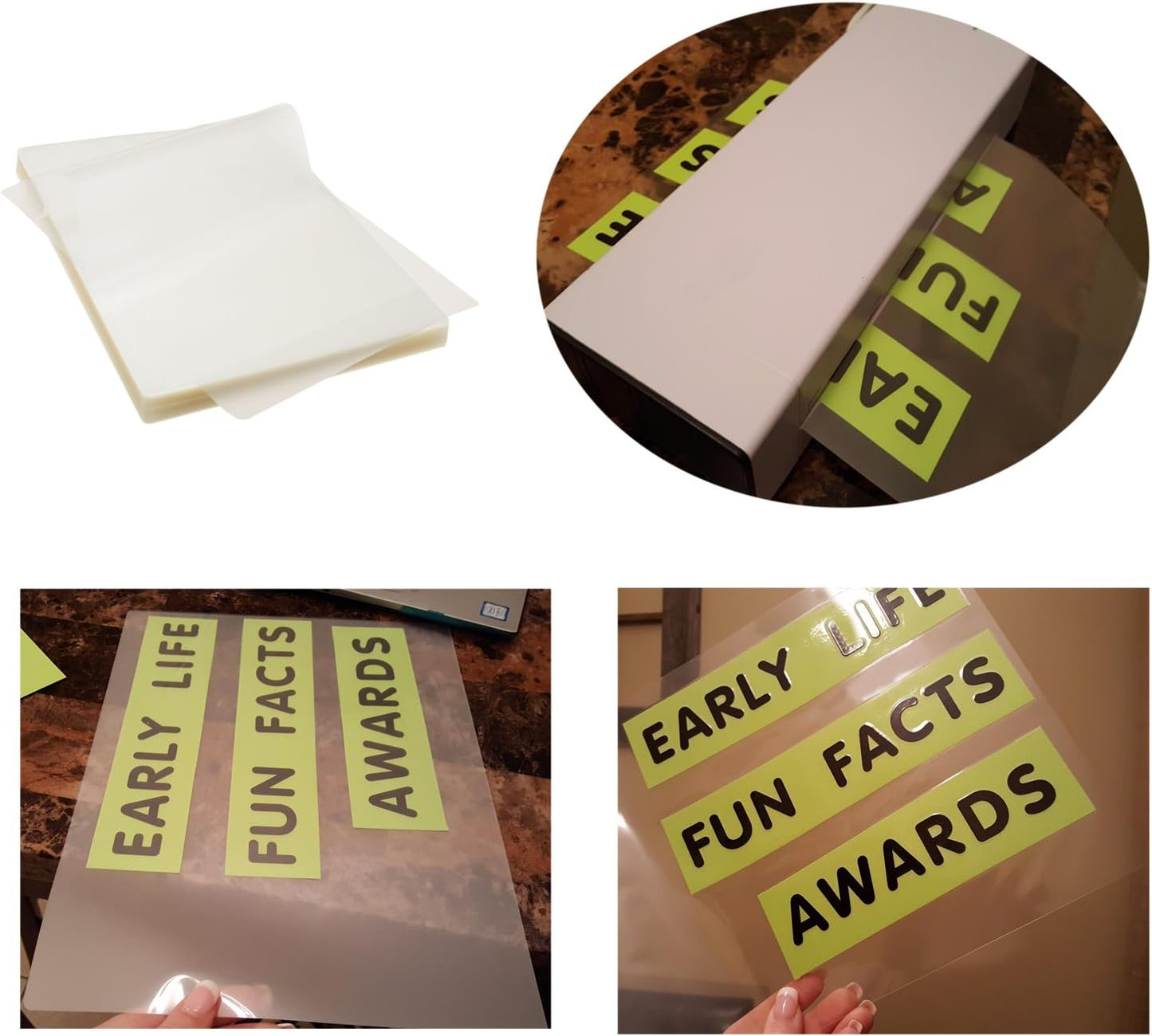 Immuson Thermal Laminating Pouches 8.9 x 11.4, 3Mil Thickness, Crystal Clear Finish, 100 Pack