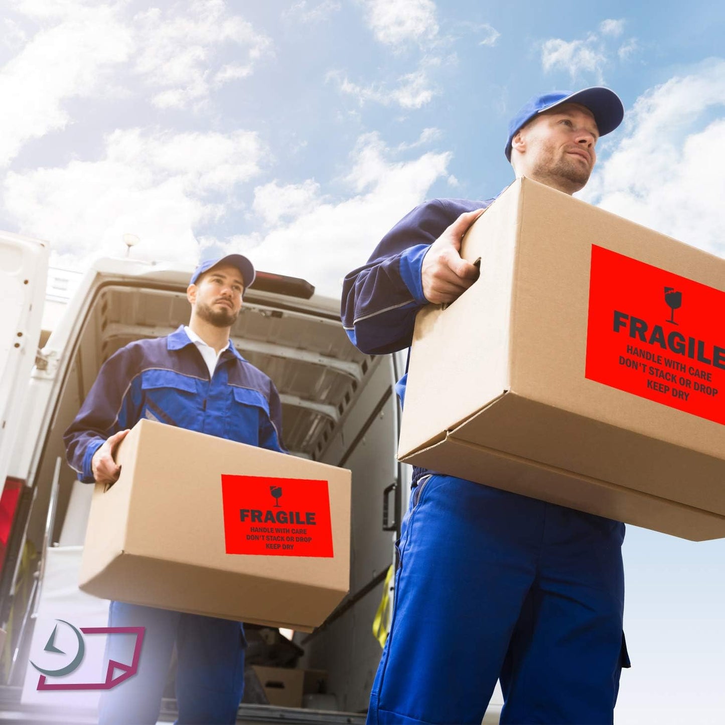 NextDayLabels - 8-1/2 x 11 Neon Color High Light Fluorescent Labels for Laser & Inkjet Printer (RED Fluorescent, 8.5" x 11" - 1 Per Page | 100 Labels)