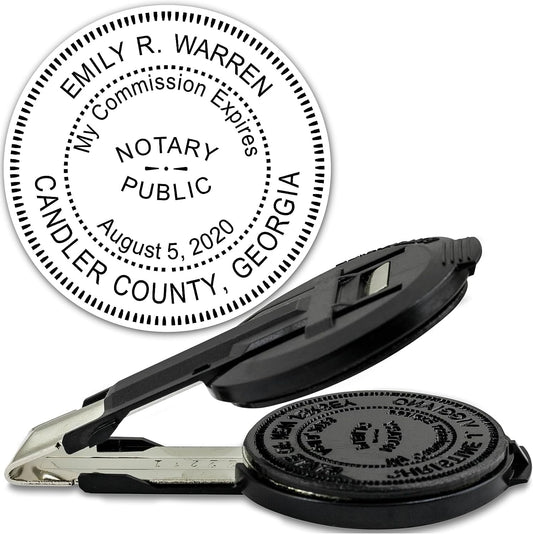 MaxMark Insert Only for Notary Seal Round Embosser for Georgia State