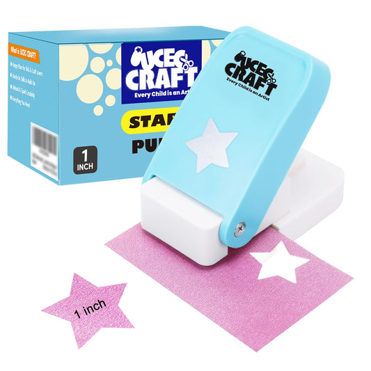 UCEC Star Hole Punch 1 Inch, Paper Punch, Star Punches for Paper Crafts, Crafting Cutter for Crafting Card, Making Scrapbook, DIY Office Supplies