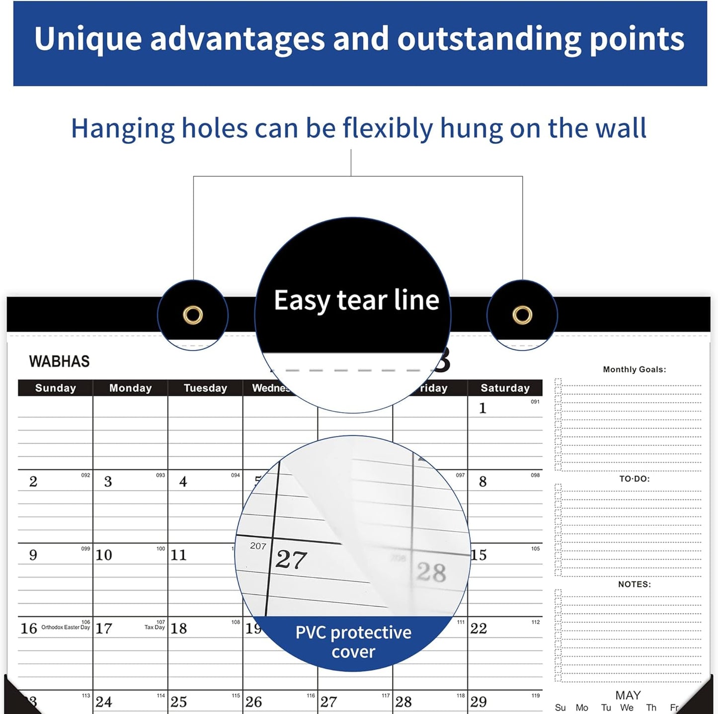 Desk Calendar 2025-2026,April 2025 to September 2026-Calendar 2025-2026 -18 Months,Desk Calendar 2025-2026 with to-do List,Thick Paper,17" x 12" For Planning.