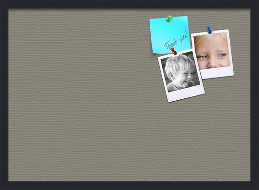 PinPix 28x20 Inch Cork Bulletin Board. This Decorative Framed Pin Board Comes with Pewter Design and a Satin Black Frame. Ideal for Home Office Decor or Message Board (PinPix-1812)