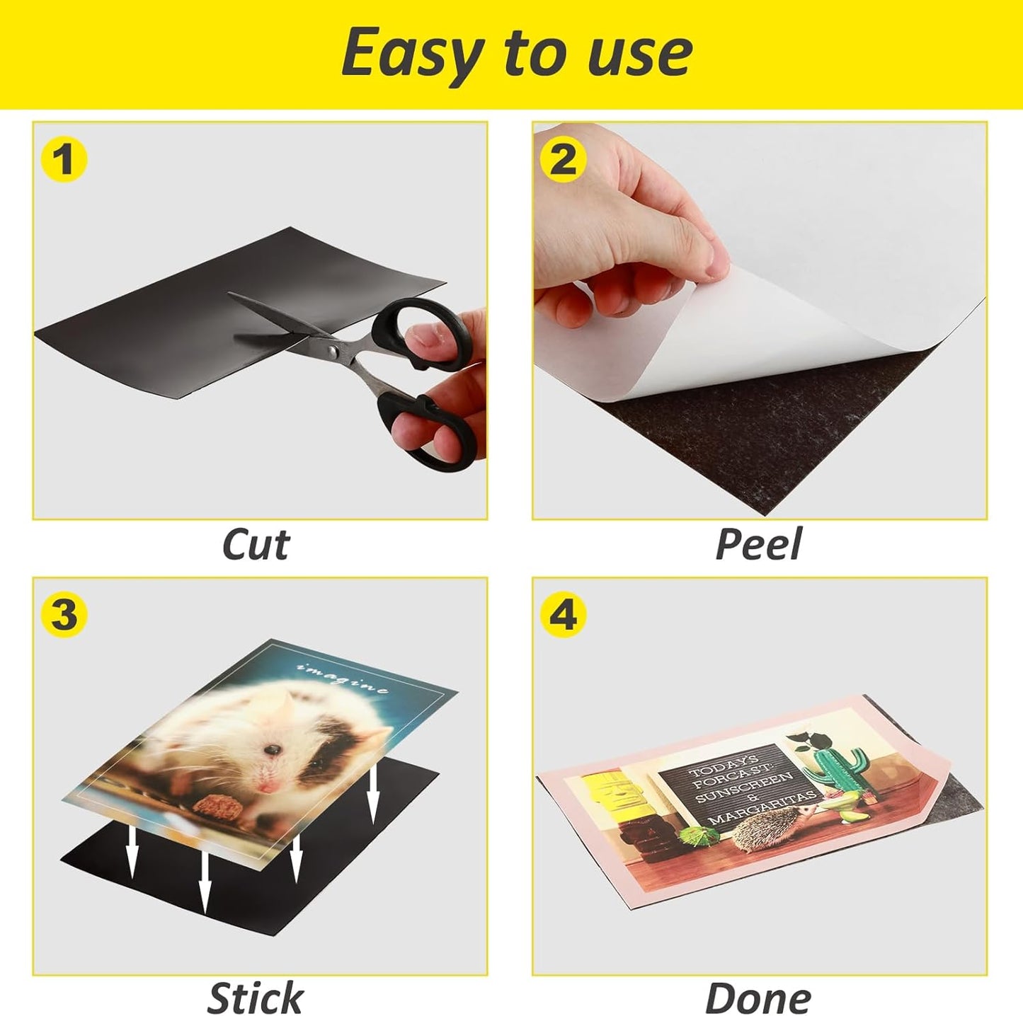 Magnetic Sheets with Adhesive Backing 2 x 3.5 Inch, 100 Packs Business Card Magnets Peel and Stick, Business Cards Customizable, Adhesive Magnetic Sheets, Custom Business Cards Personalized