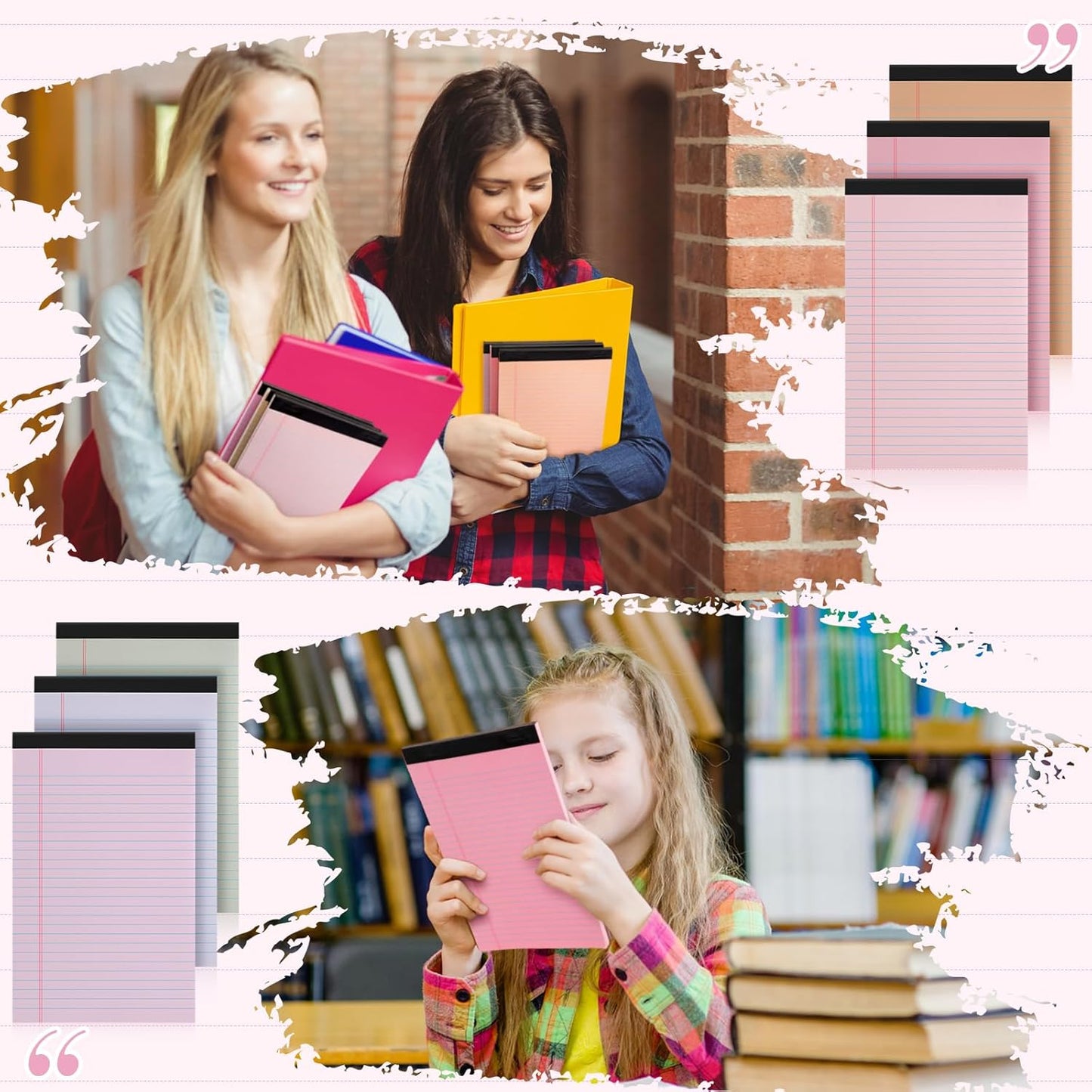 Fuutreo 12 Pcs 5" x 8" Legal Pad Writing Notepads 50 Sheets Small Legal Pad Narrow Ruled Multiple Color Lined Paper for School College Office Supplies Work (Pastel Colors)